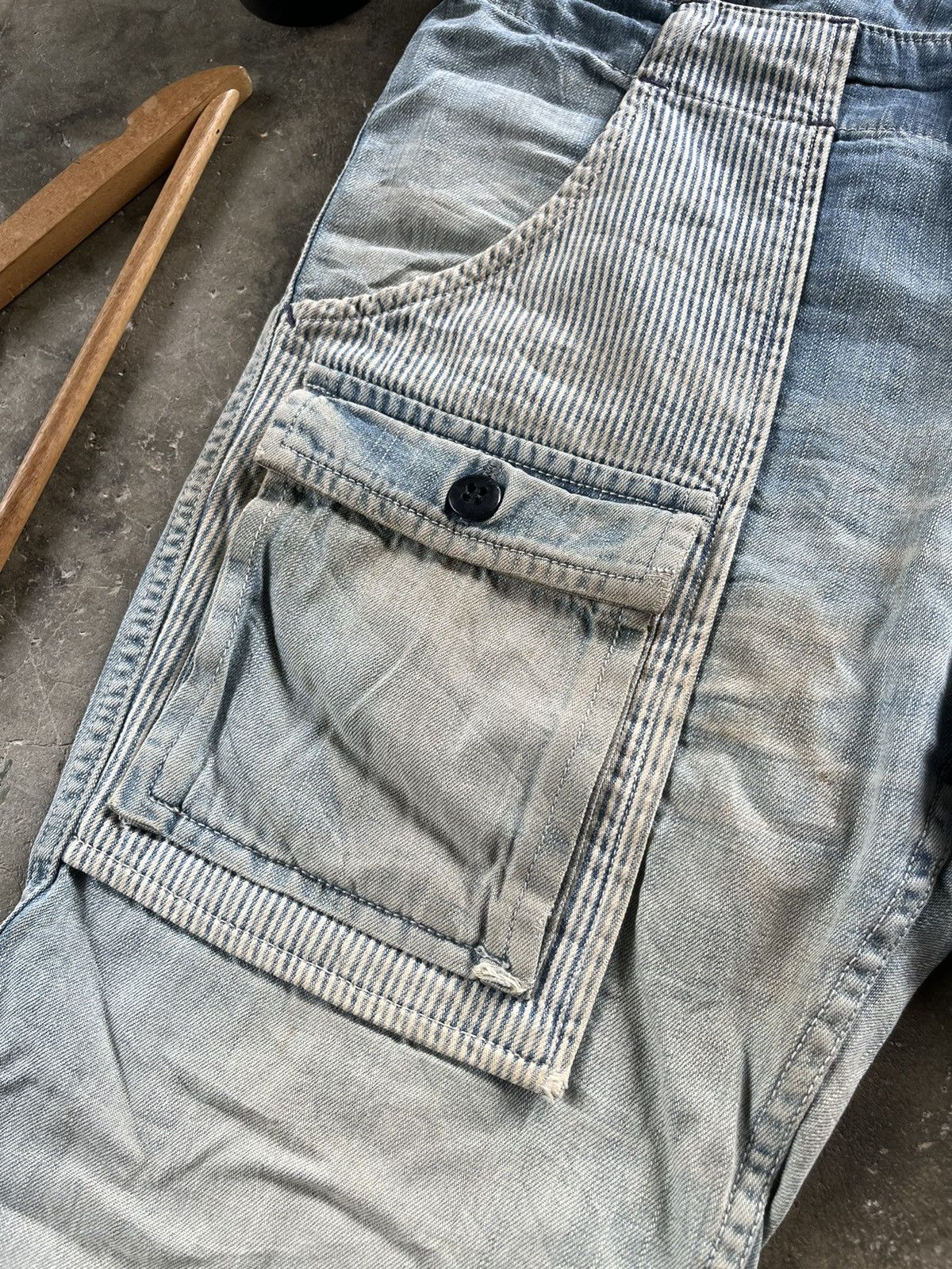 Blue Blue Japan × Japanese Brand × Vintage 🔥Blue Blue Japan Bushpants Custom Shorts Denim Pants Size US 31 - 4 Thumbnail