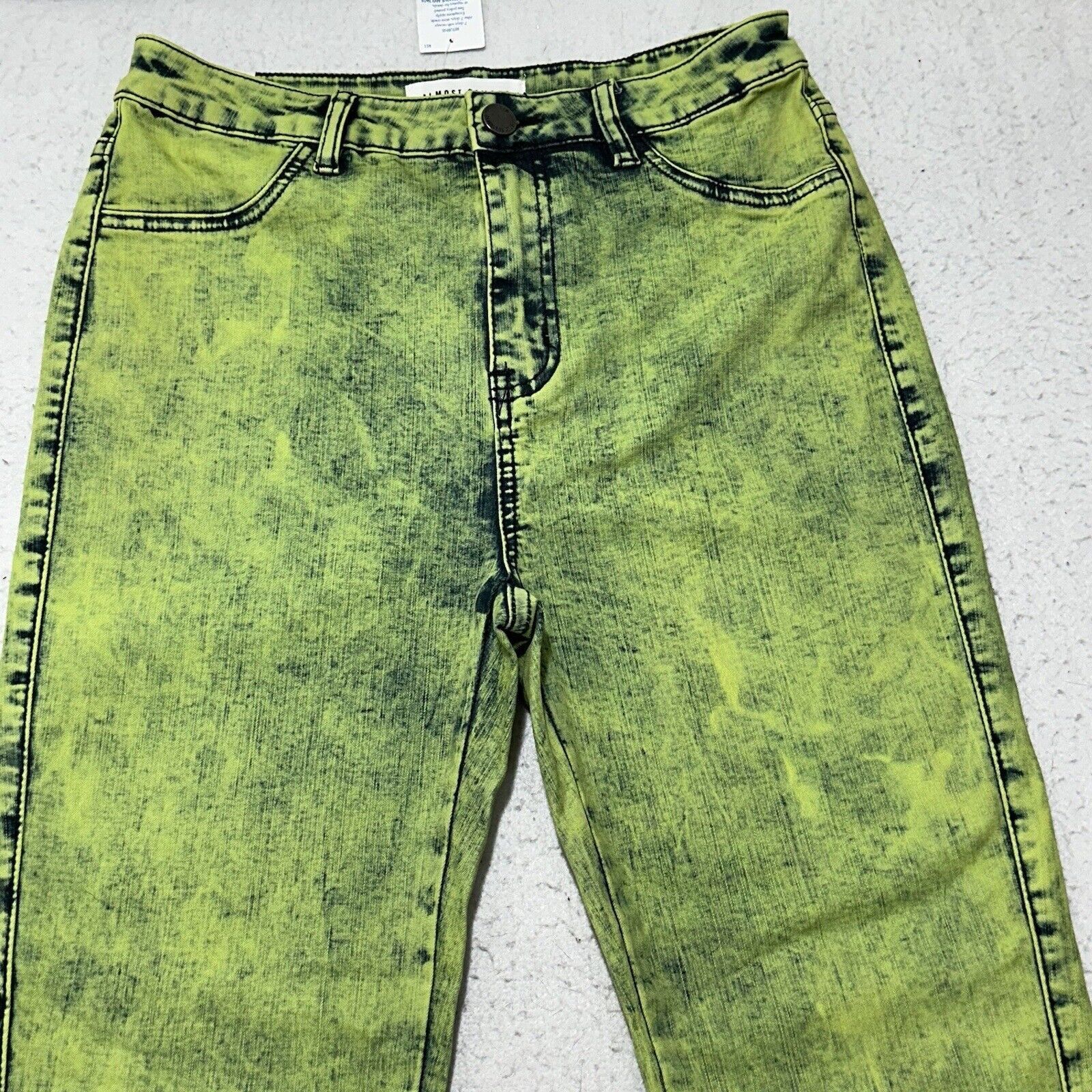 Almost Famous Almost Famous 7 Super High Rise Skinny Leg Jeans Green Denim Size 28" / US 6 / IT 42 - 2 Thumbnail