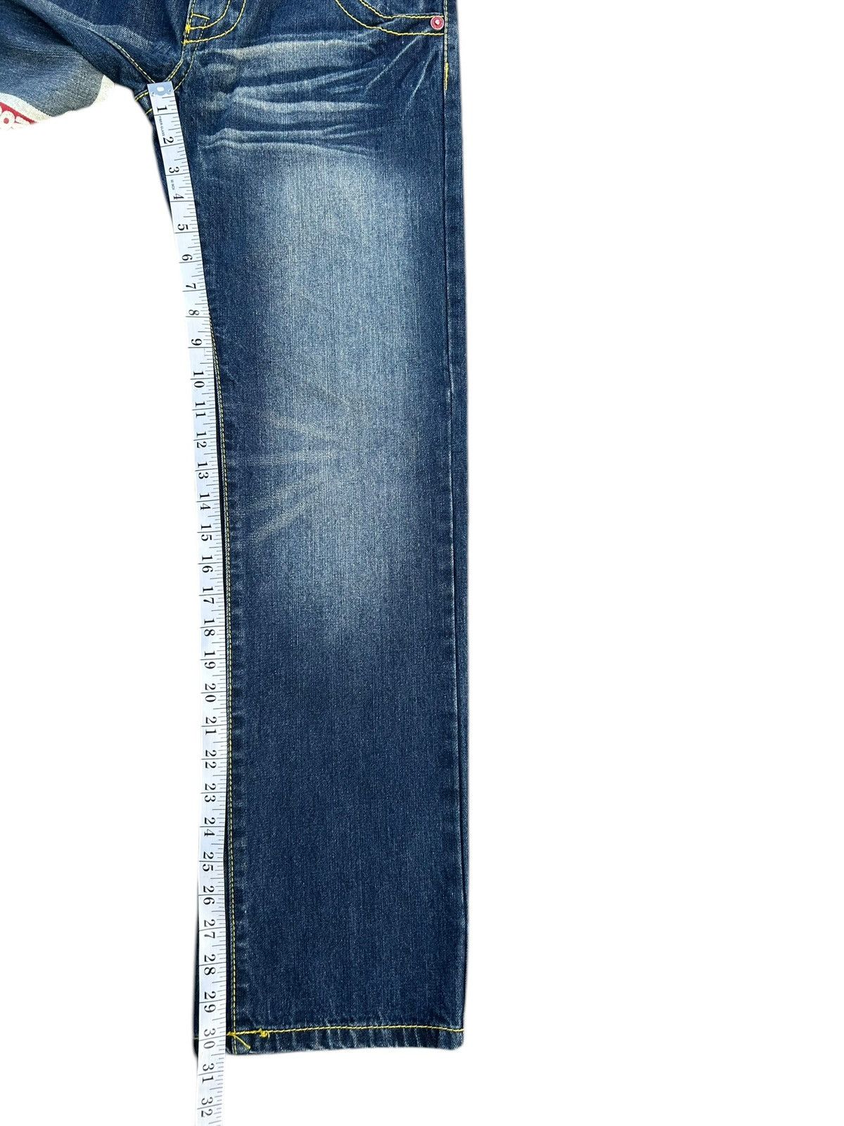 Kapital Japanese Blue moon Blue Distressed Denim Jeans Size US 32 / EU 48 - 15 Thumbnail