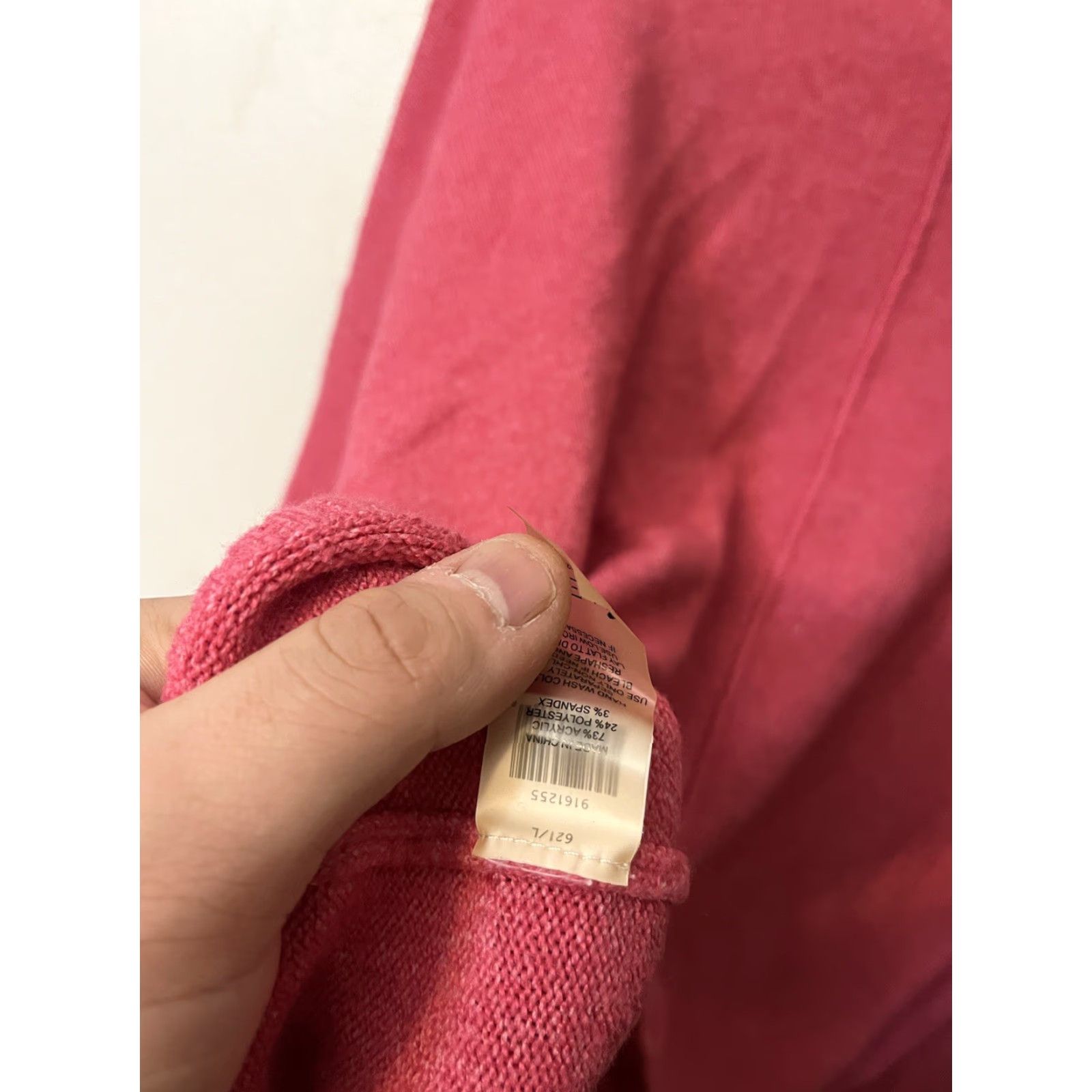 Vince Camuto Vince Camuto Pink V-Neck Sweater Top L Women Pullover Knit Long Sleeve Size L / US 10 / IT 46 - 5 Thumbnail