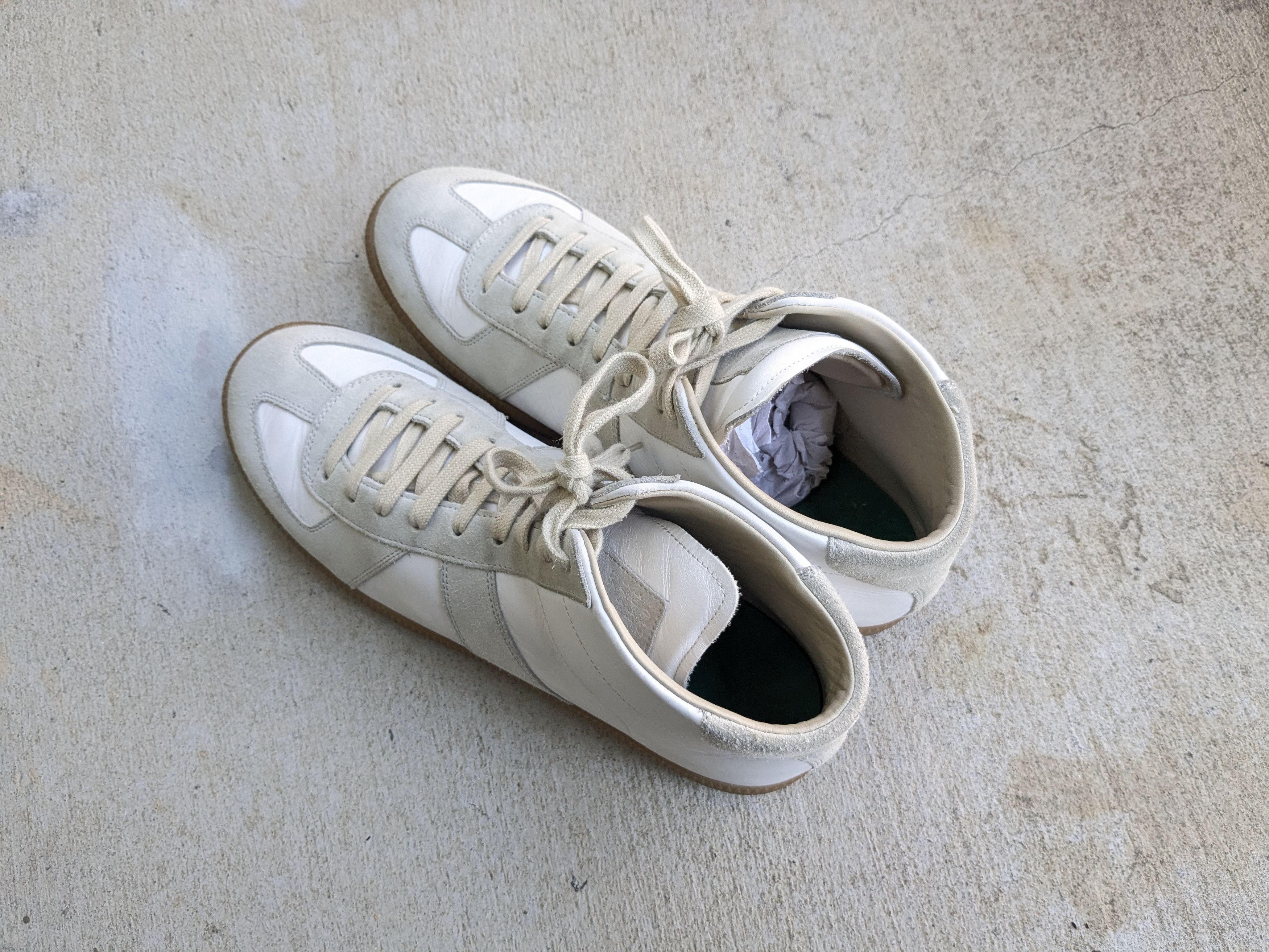Maison Margiela Maison Margiela GAT Replica White Gray 11 44 Suede High Size US 11 / EU 44 - 16 Thumbnail
