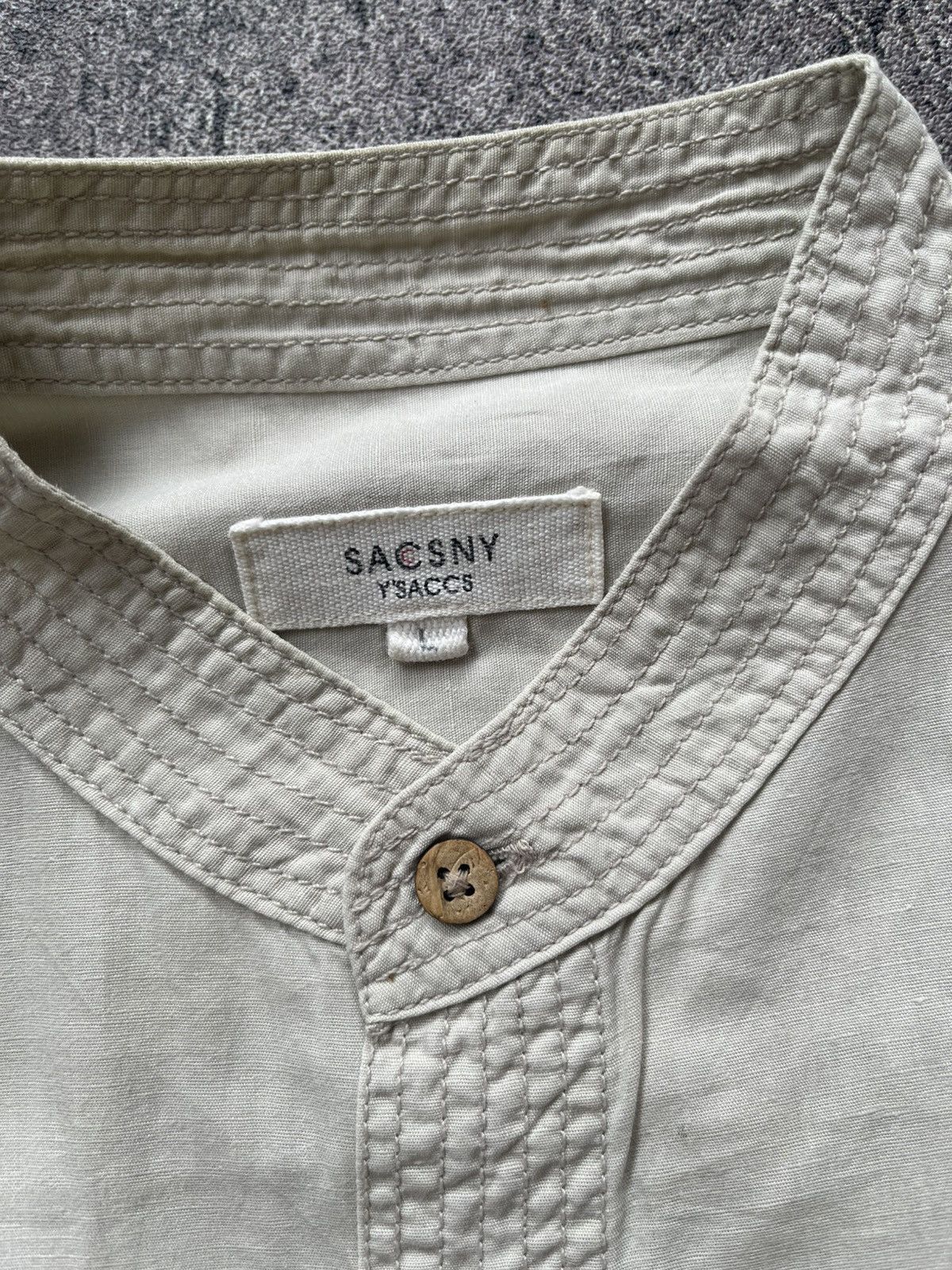 Yohji Yamamoto Y’SACSNY YOHJI YAMAMOTO COLLAR SHANGHAI SHIRT Size US L / EU 52-54 / 3 - 7 Thumbnail