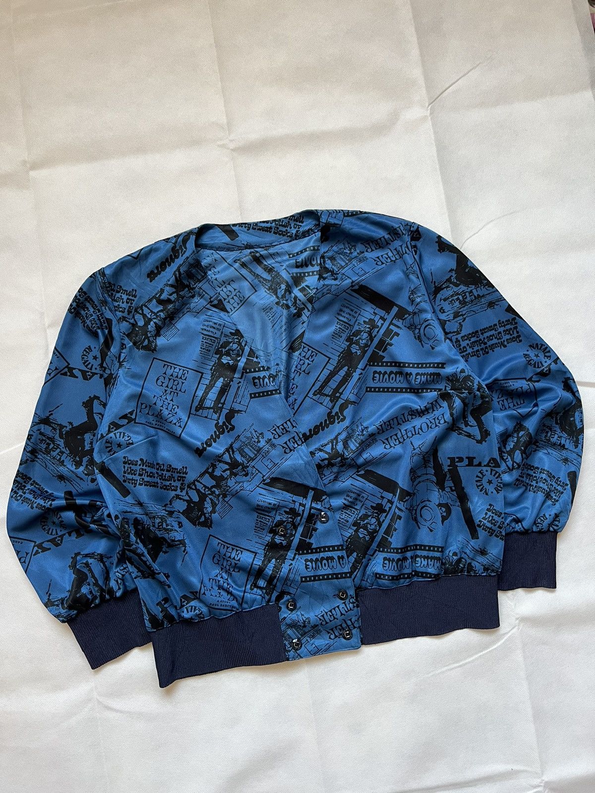 Japanese Brand Vintage Full Print Silk Cardigan Kurt Cobain Style Size US M / EU 48-50 / 2 - 3 Thumbnail
