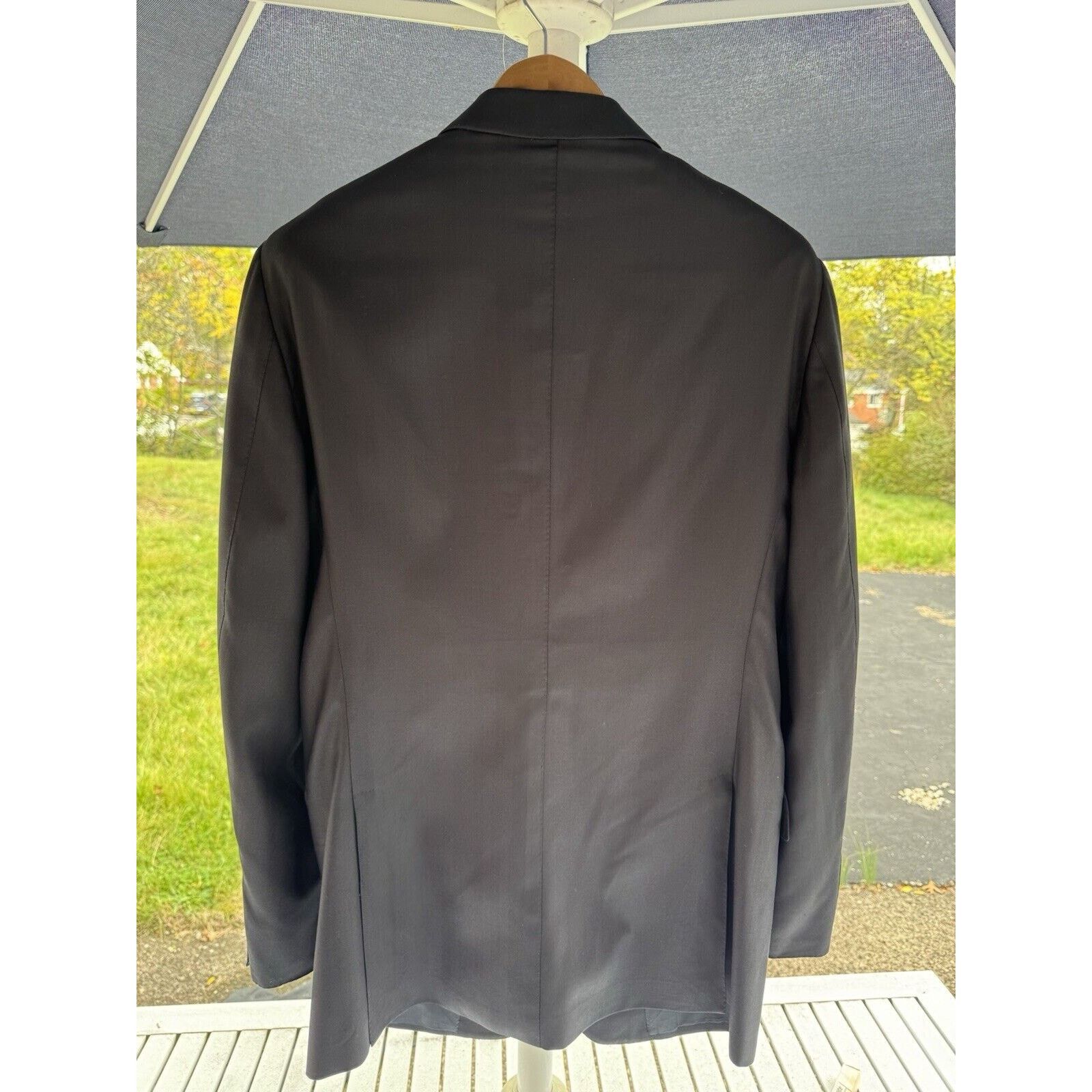Tom Ford Tom Ford Navy Herringbone Suit Jacket Silk Wool 54/44 Notch Size 44R - 8 Thumbnail