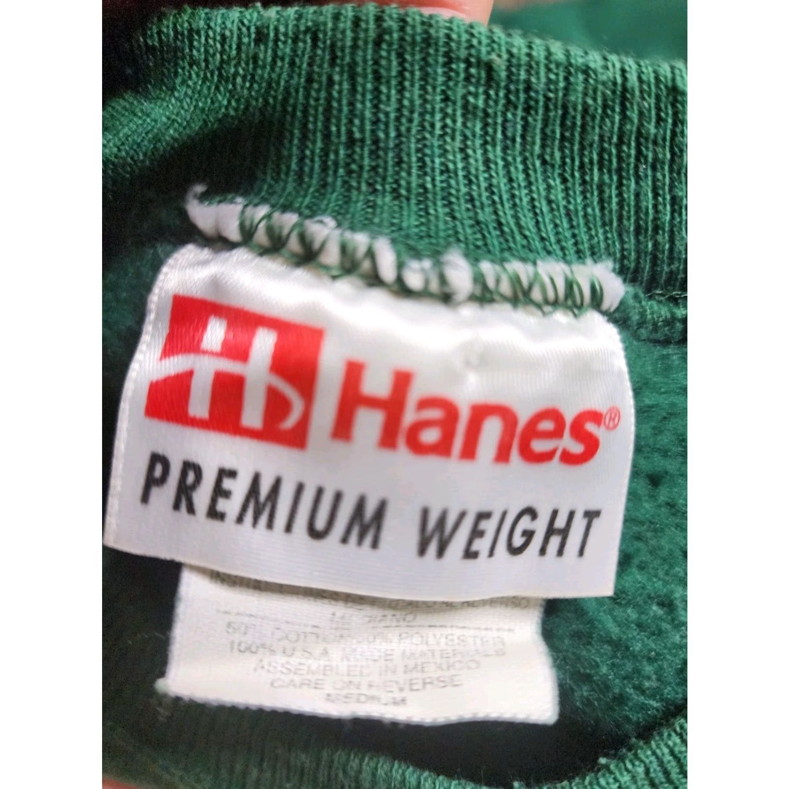 Hanes VINTAGE Hanes Sweatshirt Crewneck Womens M Green Cardinal Bird 90s Graphic Pullover Christmas Distressed - Adult Women Medium Green 1980s-1989s Size M / US 6-8 / IT 42-44 - 5 Thumbnail