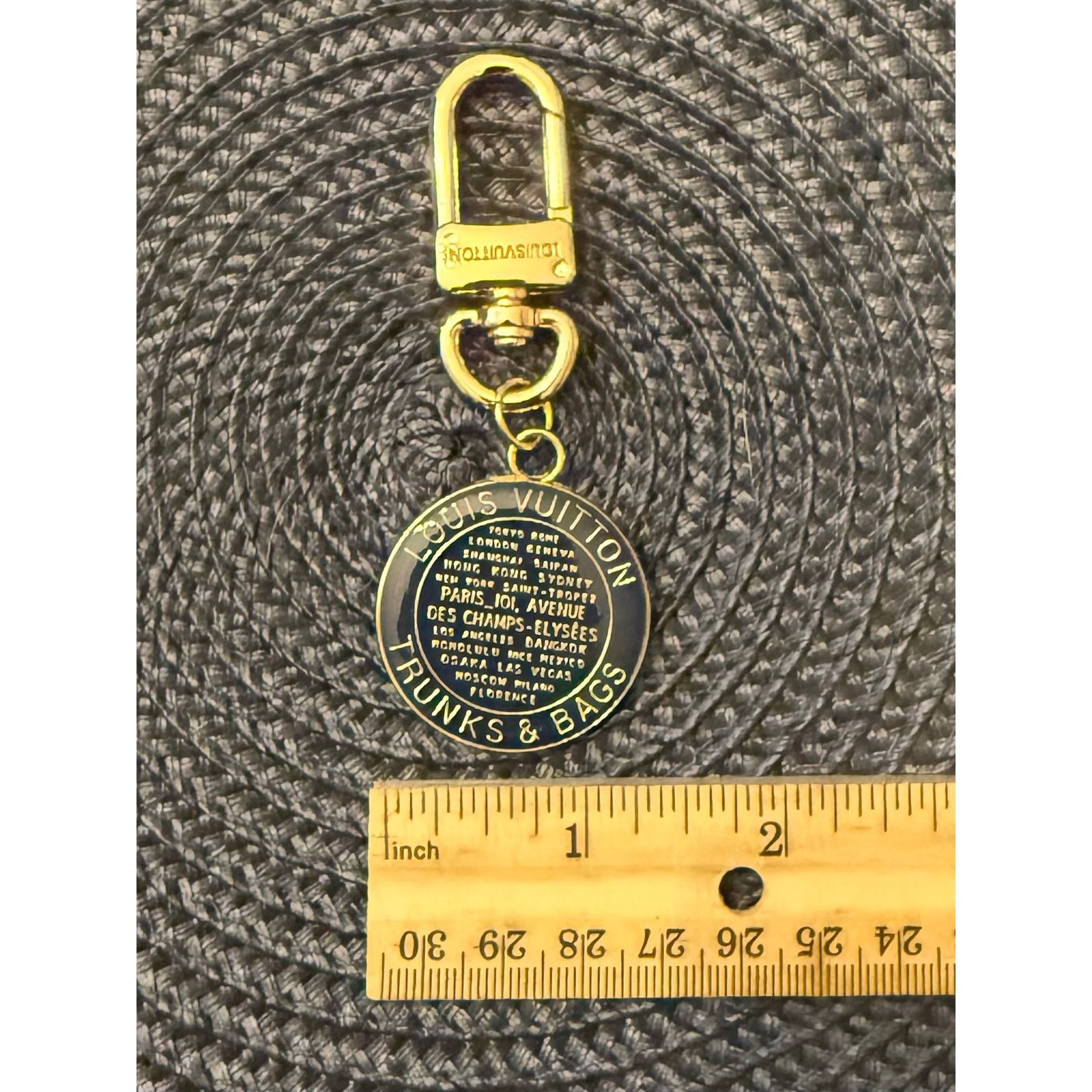 Other Gorgeous Blue & Gold Handmade Lux Bag Purse Charm Keychain Size ONE SIZE - 6 Thumbnail