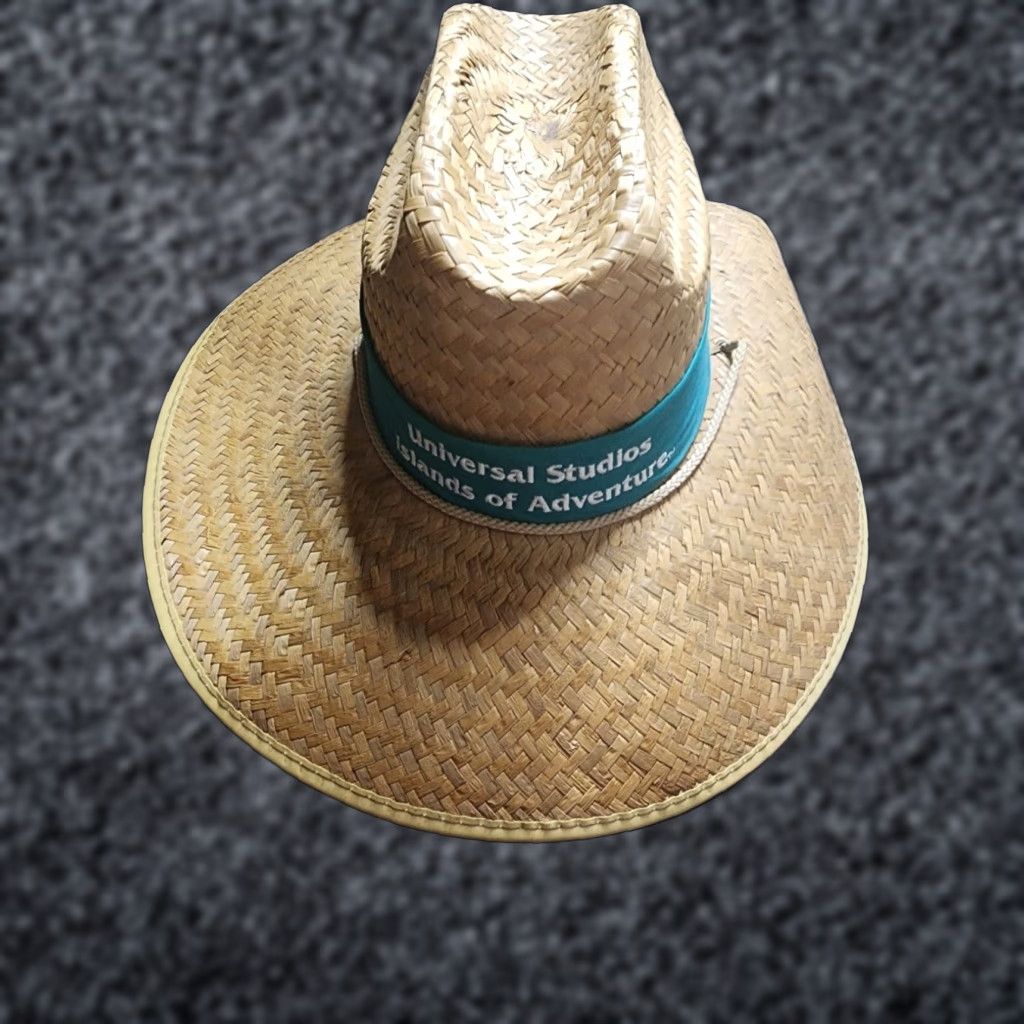Vintage VINTAGE Universal Studios Wide Brim Straw Sun Hat Beige One Size Mens Size ONE SIZE - 1 Thumbnail