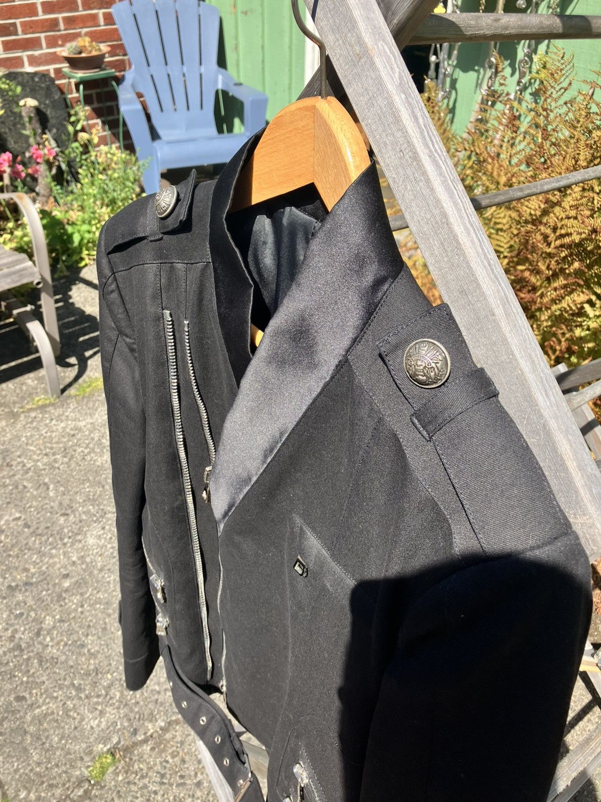 Balmain SS14 Kimono Military Biker Jacket Asymmetric Zippers Size US M / EU 48-50 / 2 - 5 Thumbnail