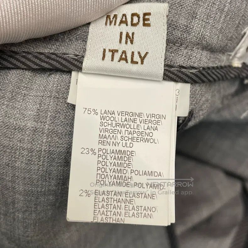 Brunello Cucinelli Brunello Cucinelli Gray Beaded New Wool Trousers Size 27" / US 4 / IT 40 - 6 Thumbnail
