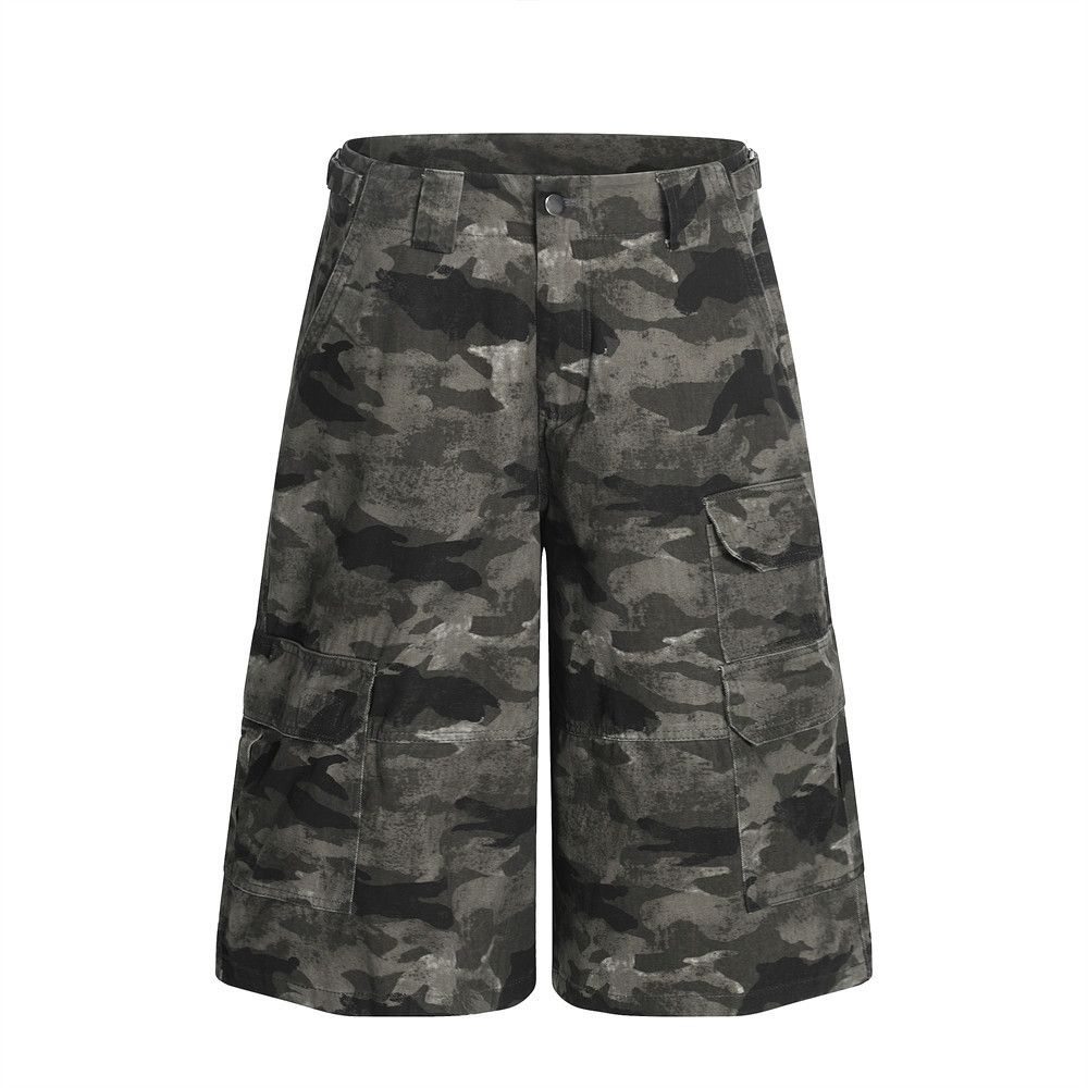 Japanese Brand × Jean American retro men's multi-pocket camouflage cargo shorts Size US 32 / EU 48 - 1 Thumbnail