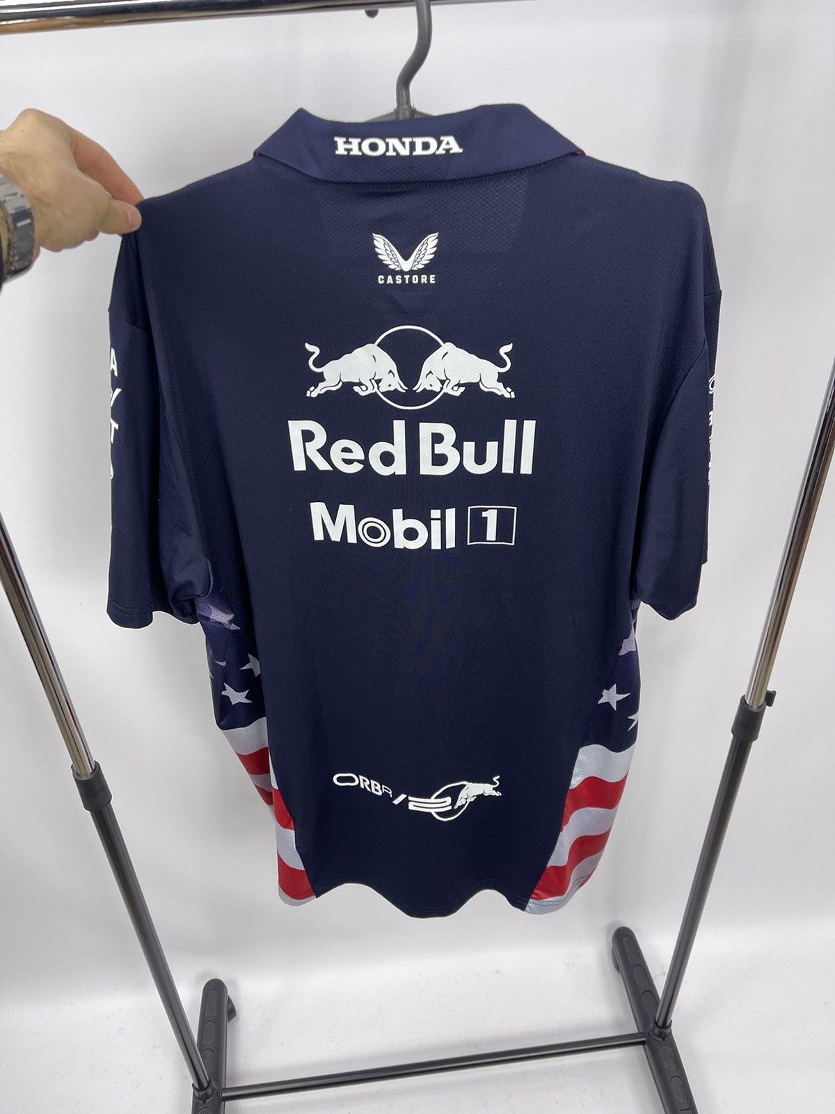 Castore Men's Castore Navy Red Bull Racing America Race Polo Size XL Size US XL / EU 56 / 4 - 5 Thumbnail