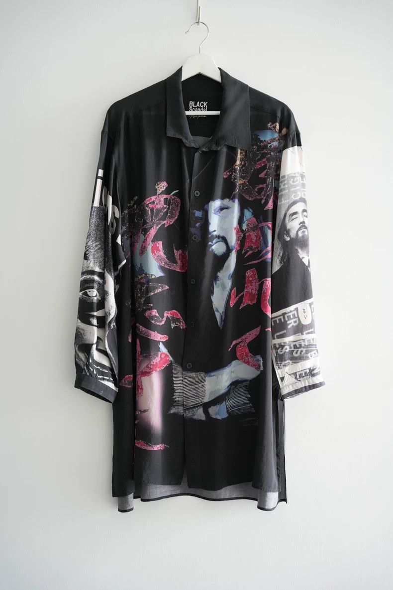 Yohji Yamamoto Yohji Yamamoto 18aw Portrait Print Shirt 2501-Nextarrow Size US M / EU 48-50 / 2 - 1 Thumbnail
