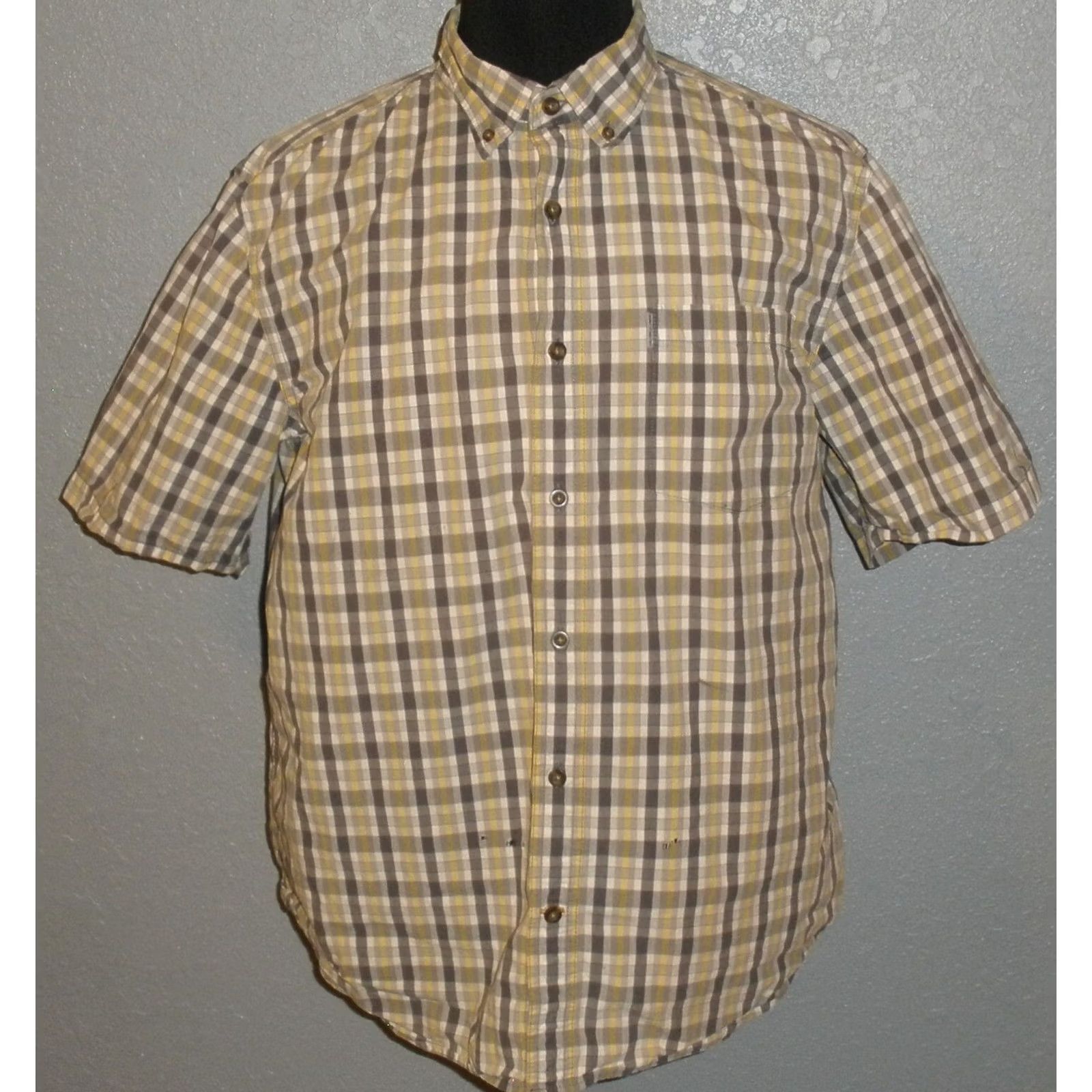 Carhartt Carhartt Shirt Plaid Button-Up Short Sleeve Mens XL Relaxed Fit Multicolor Cotton Twill Canvas Button-Down Collar Crew? Size US XL / EU 56 / 4 - 2 Thumbnail