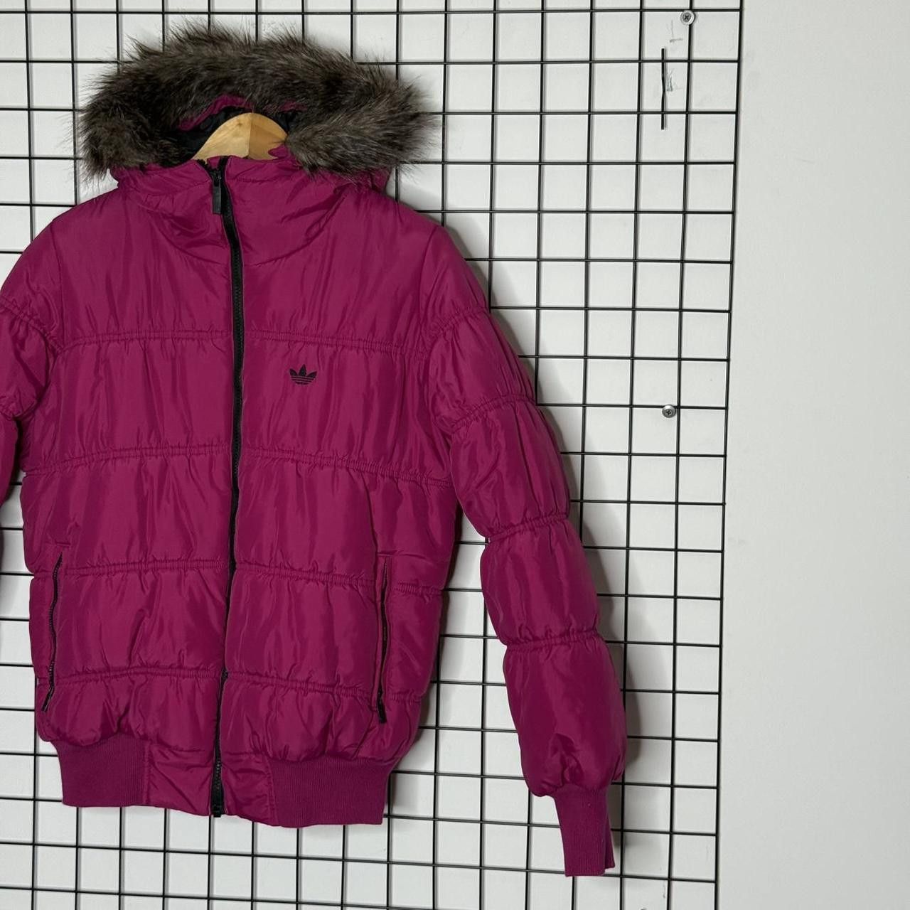Adidas Adidas Bomber Jacket Pink Faux Fur Hooded Warmed Size M / US 6-8 / IT 42-44 - 4 Thumbnail