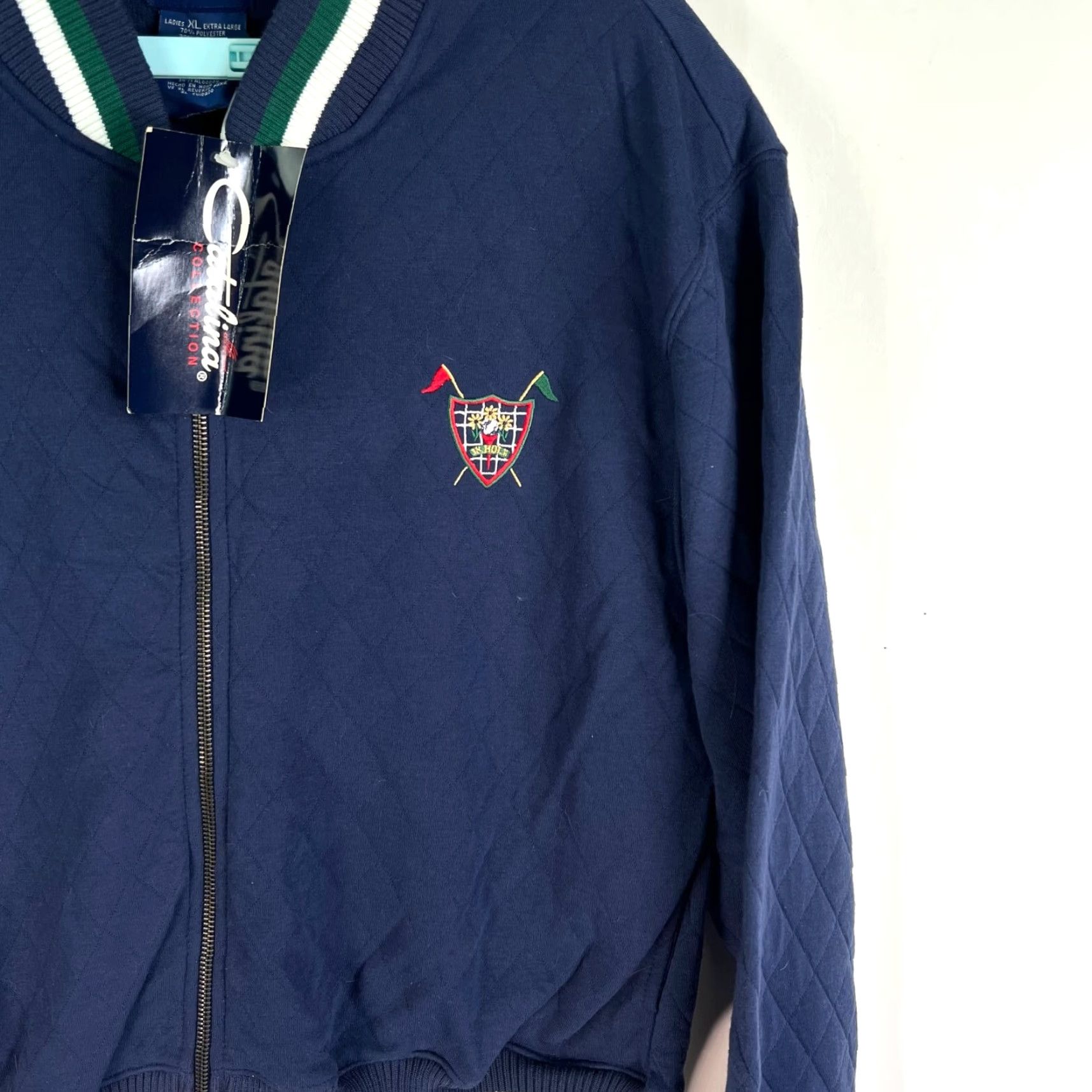 Catalina Catalina Brand Catalina Quilted Full Zip Golf Jacket Women Size XL Blue Knit Trim Size XL / US 12-14 / IT 48-50 - 3 Thumbnail