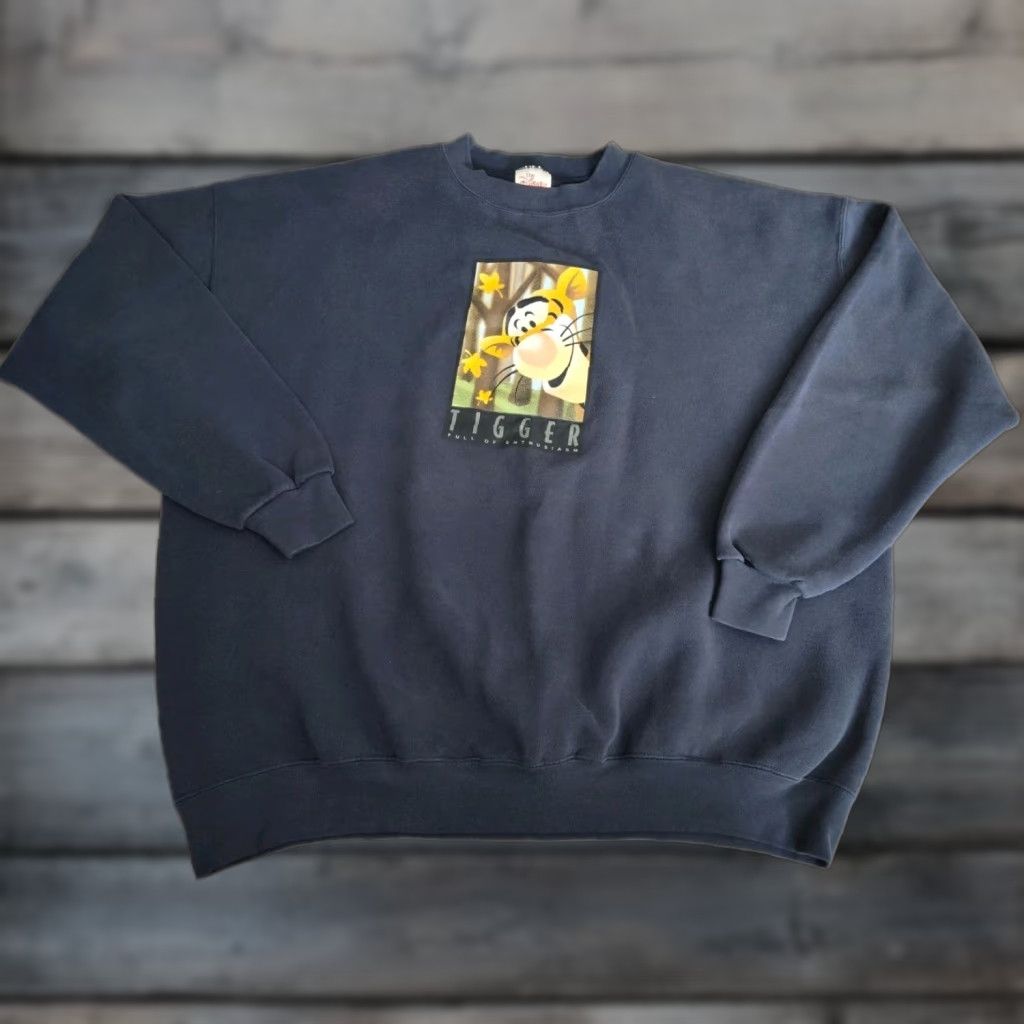 Disney Vintage Disney Store Crewneck Sweatshirt Tigger Navy Blue USA Made Size XXL 2XL Size US XXL / EU 58 / 5 - 1 Thumbnail