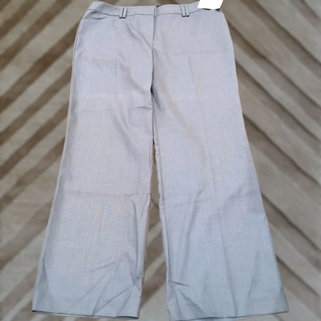 Etro Axcess Dress Pants Gray Women's Size 16 NWT Stretch Metro Fit Bootcut Flat Front Size 38" / US 16 / IT 52 - 1 Thumbnail