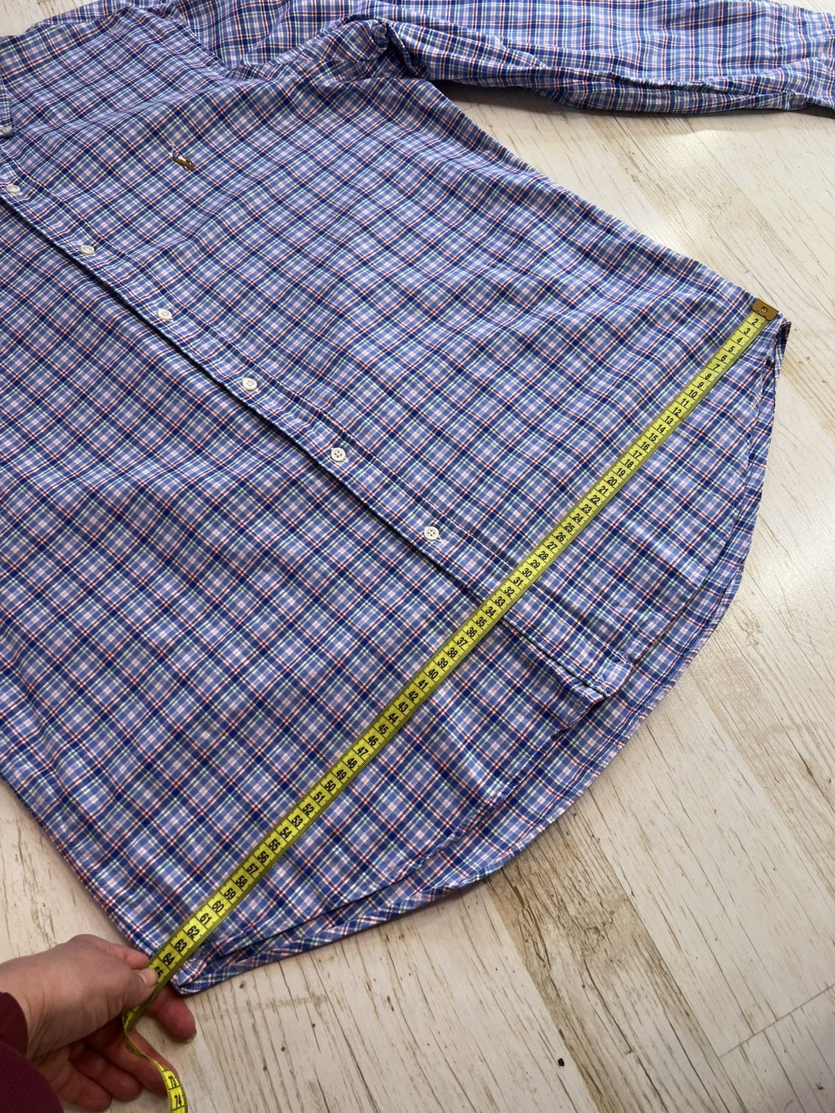 Ralph Lauren Ralph Lauren Classic Fit Plaid Shirt Blue Red Check Cotton Size US XL / EU 56 / 4 - 11 Thumbnail