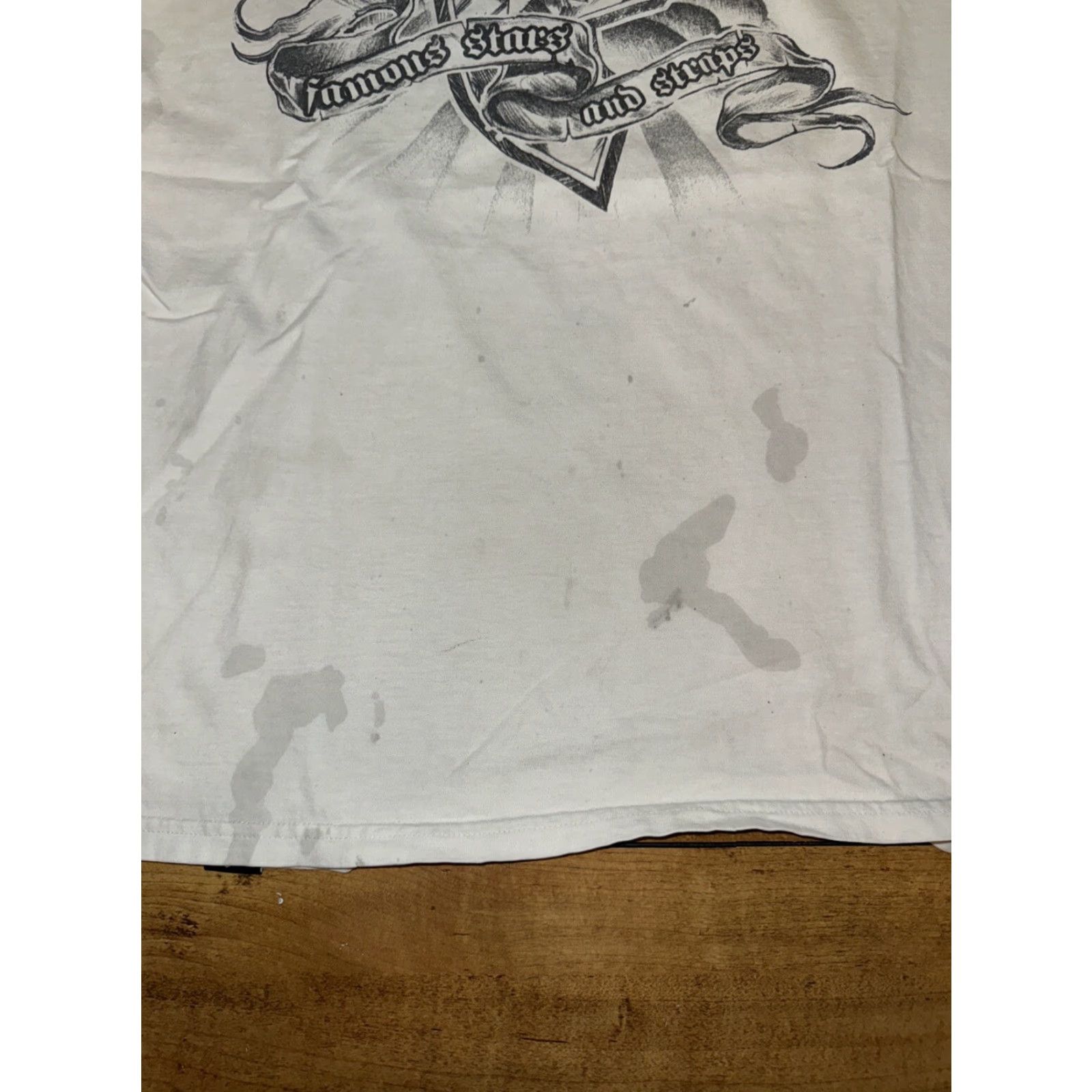 Vintage Famous Stars & Straps T-Shirt White L 2K Y2K Stars Straps Mens Adults Size US L / EU 52-54 / 3 - 2 Thumbnail
