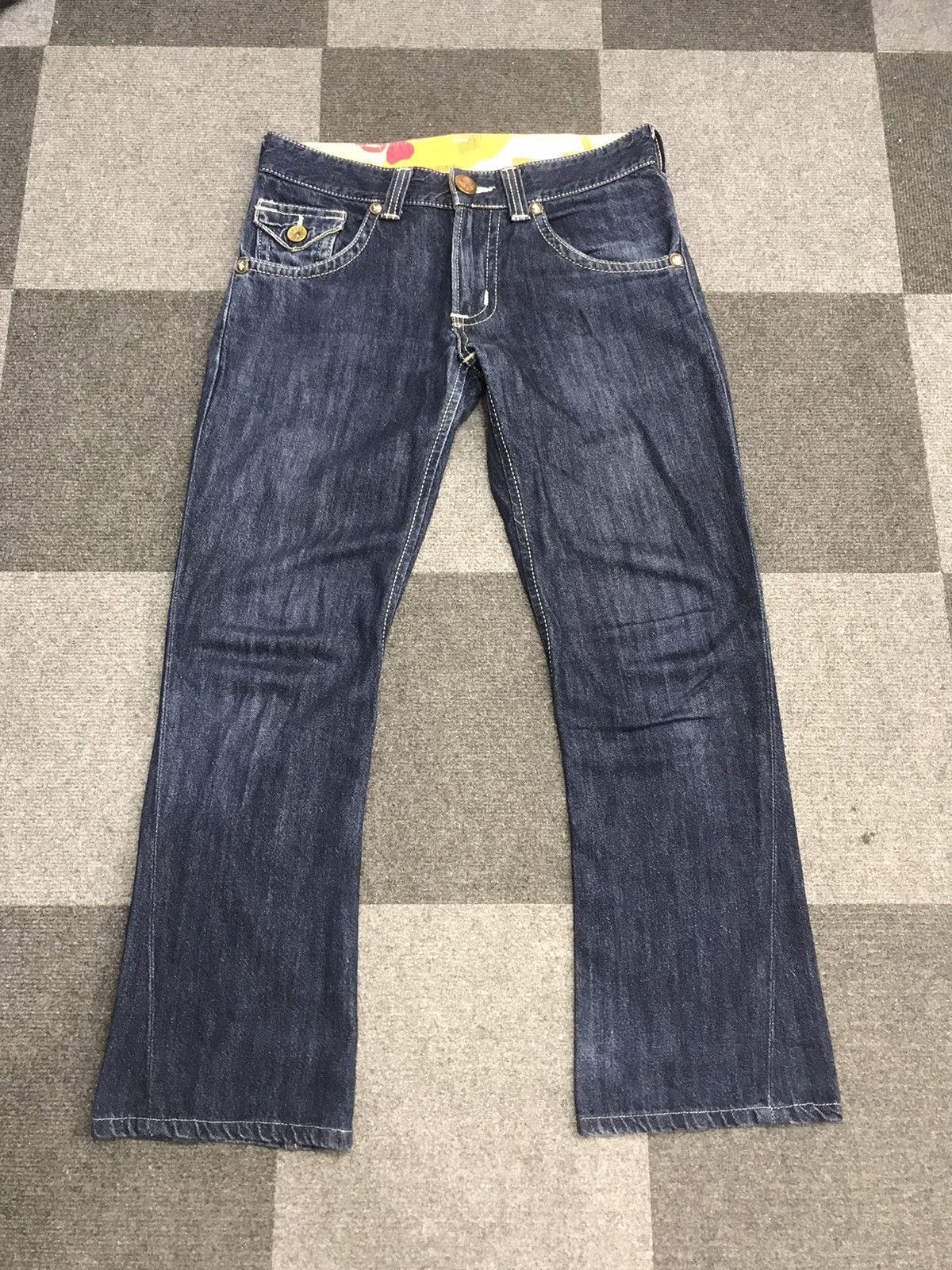 Edwin 🔥FLARE🔥EDWIN 503 Blue Trip Flare Jeans Size US 31 - 3 Thumbnail