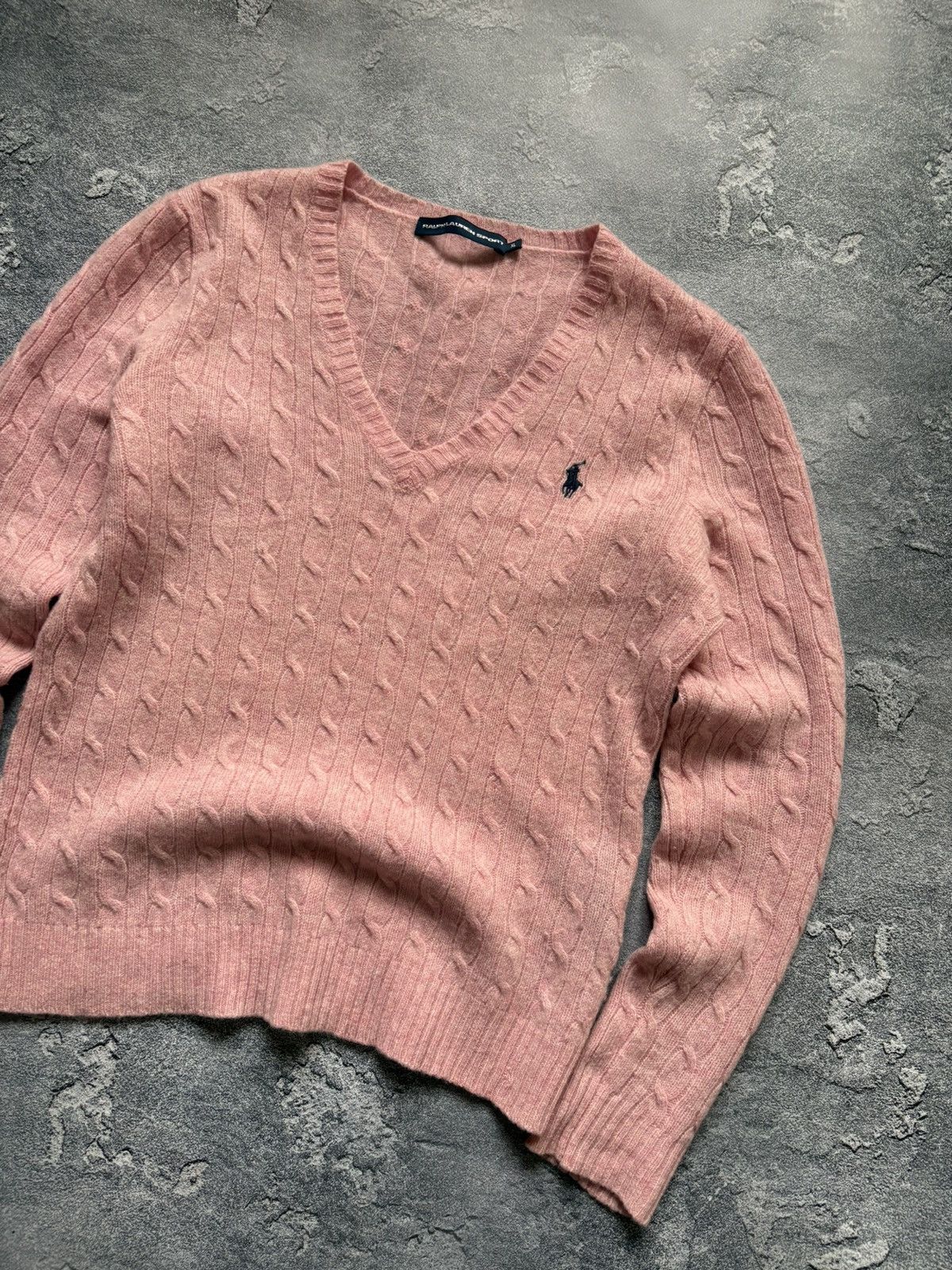 Polo Ralph Lauren Vintage Polo Ralph Lauren V-Neck Wool Pink Knitted Sweater Size XL / US 12-14 / IT 48-50 - 4 Thumbnail