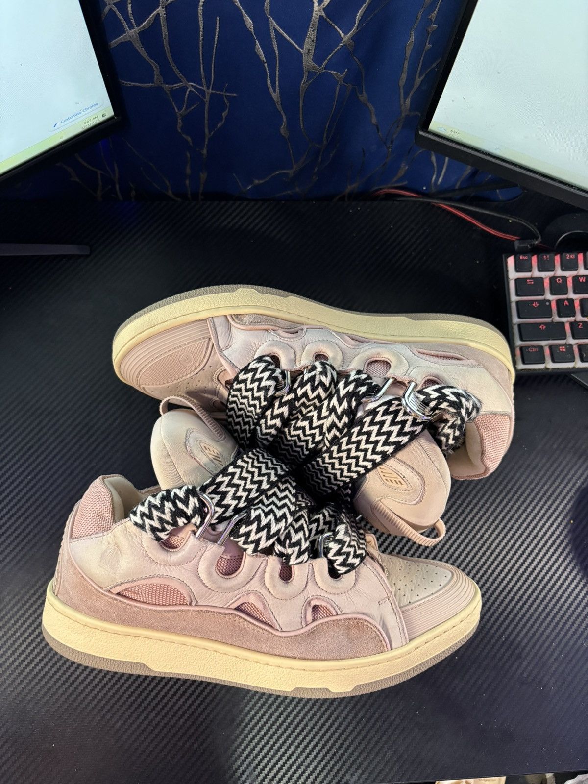 Lanvin Pink Lanvin Curb Sneakers Size US 10 / EU 43 - 5 Thumbnail