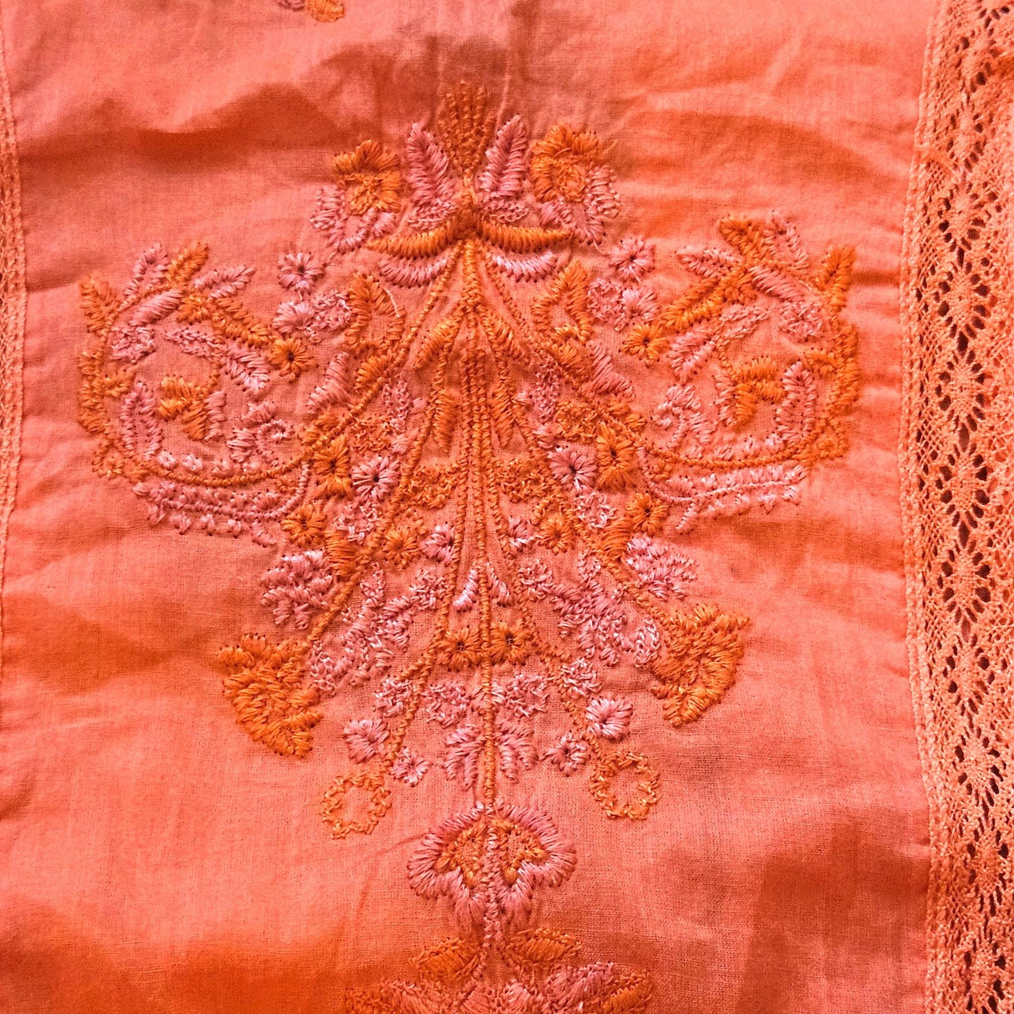 Free People Free People Women Orange Dress 12 Whimsygoth, Boho Fall, Fol Size XL / US 12-14 / IT 48-50 - 5 Thumbnail