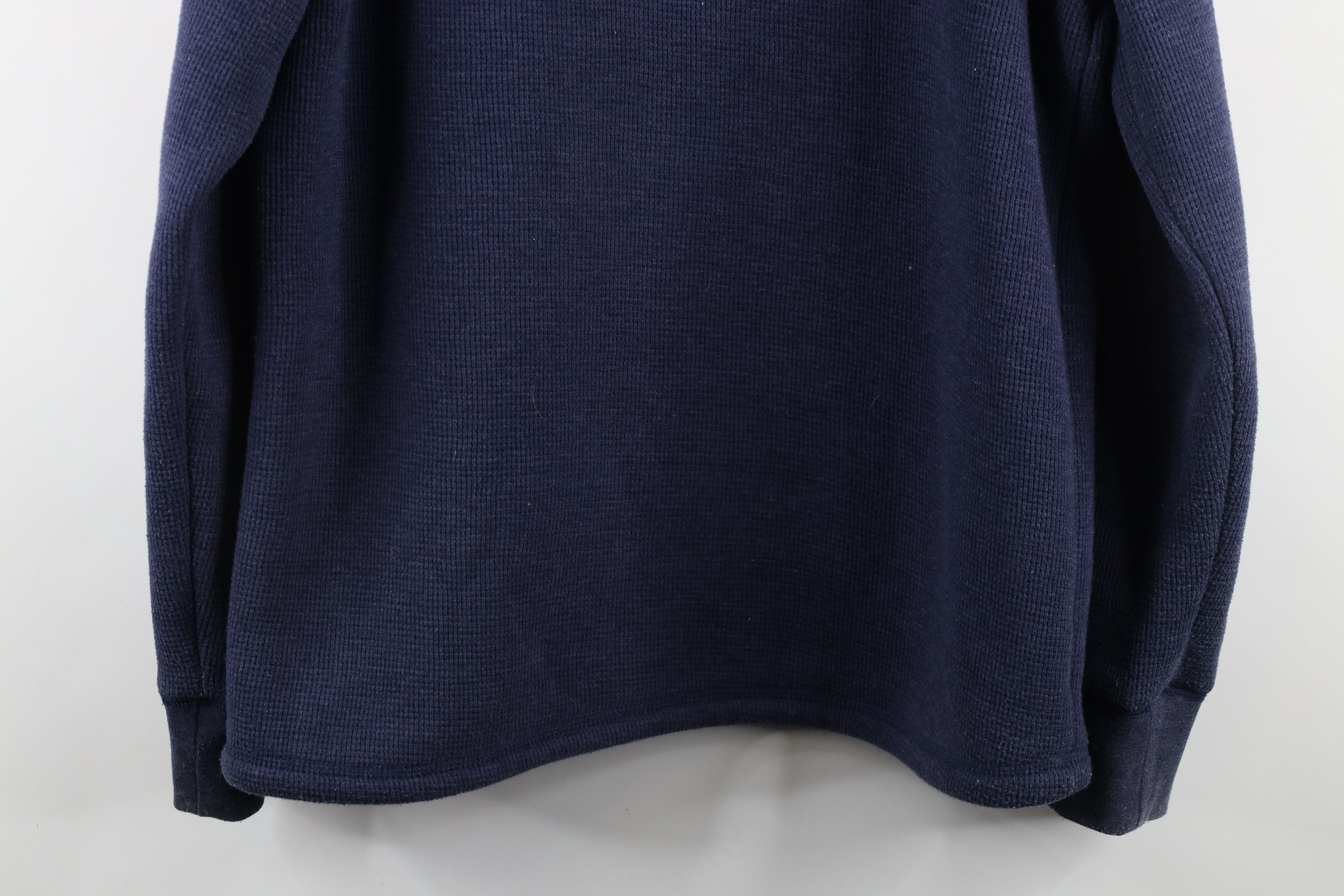Vintage Vintage 90s Lined Thermal Waffle Knit Henley Sweatshirt Size US M / EU 48-50 / 2 - 10 Thumbnail