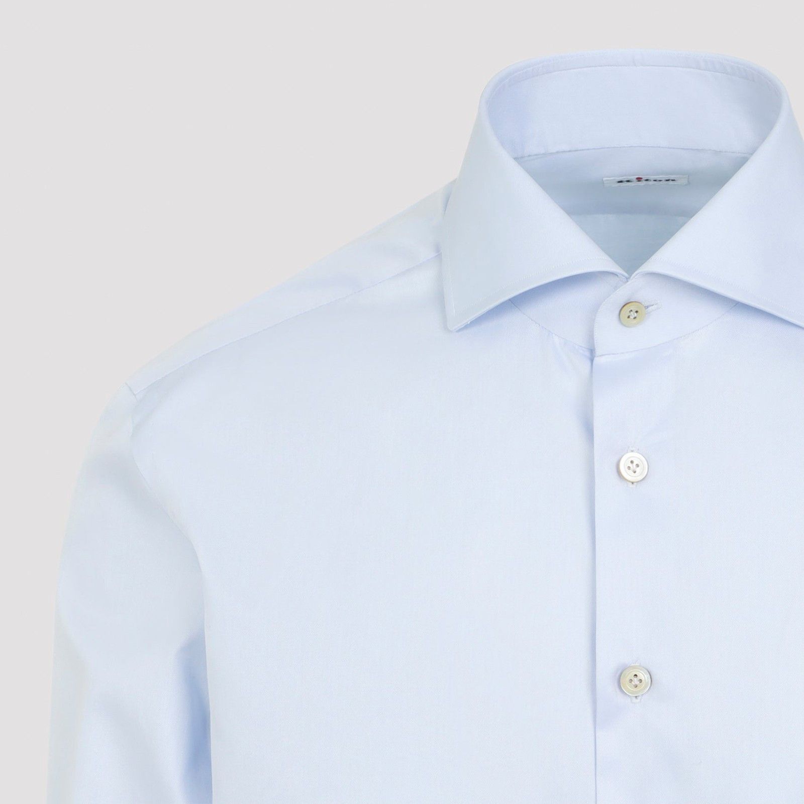 KITON Blue Cotton Shirt New )