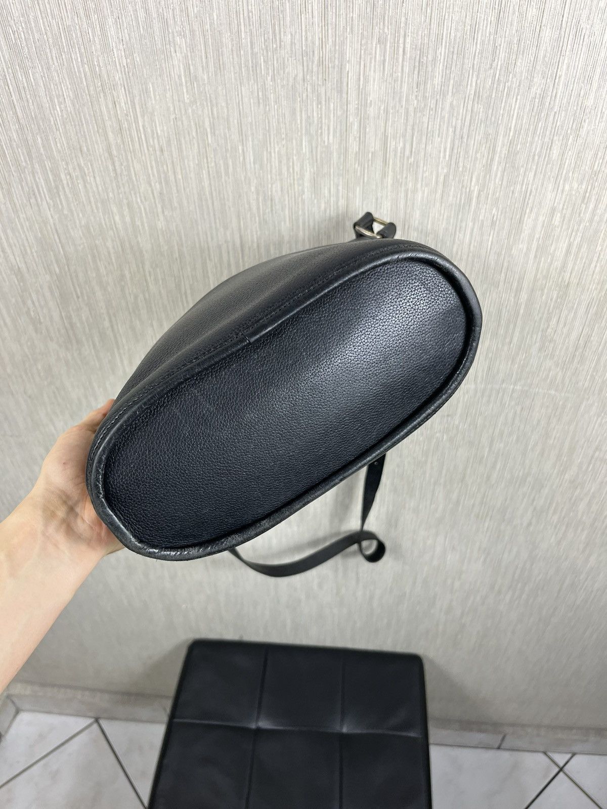 Leather × Longchamp × Vintage Vintage Longchamp crossbody genuine leather bucket bag logo Size ONE SIZE - 11 Thumbnail