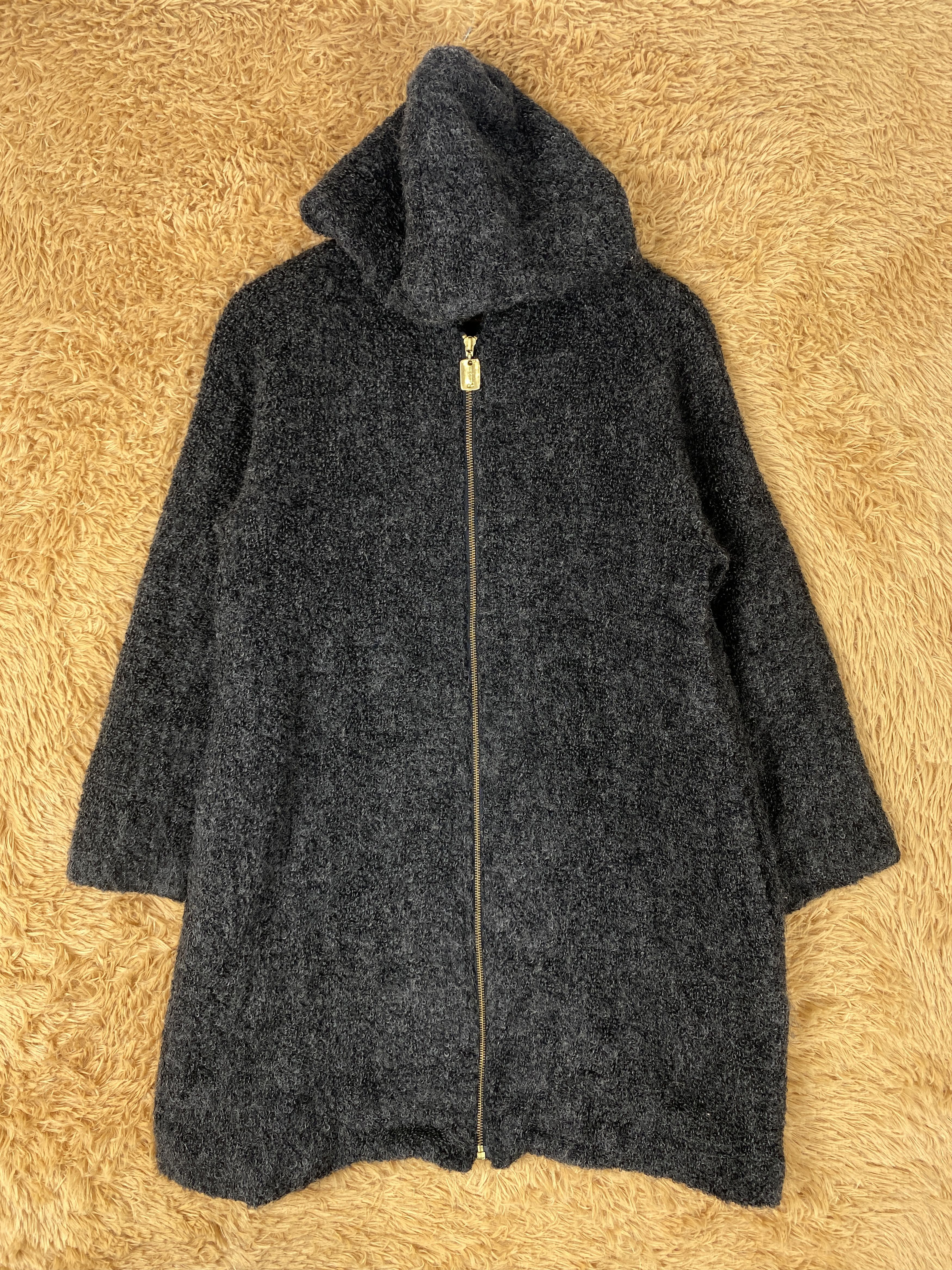 Japanese Brand Vintage a Dieux Dieuse Hoodie Wool Long Jacket J2053 Size US S / EU 44-46 / 1 - 1 Thumbnail