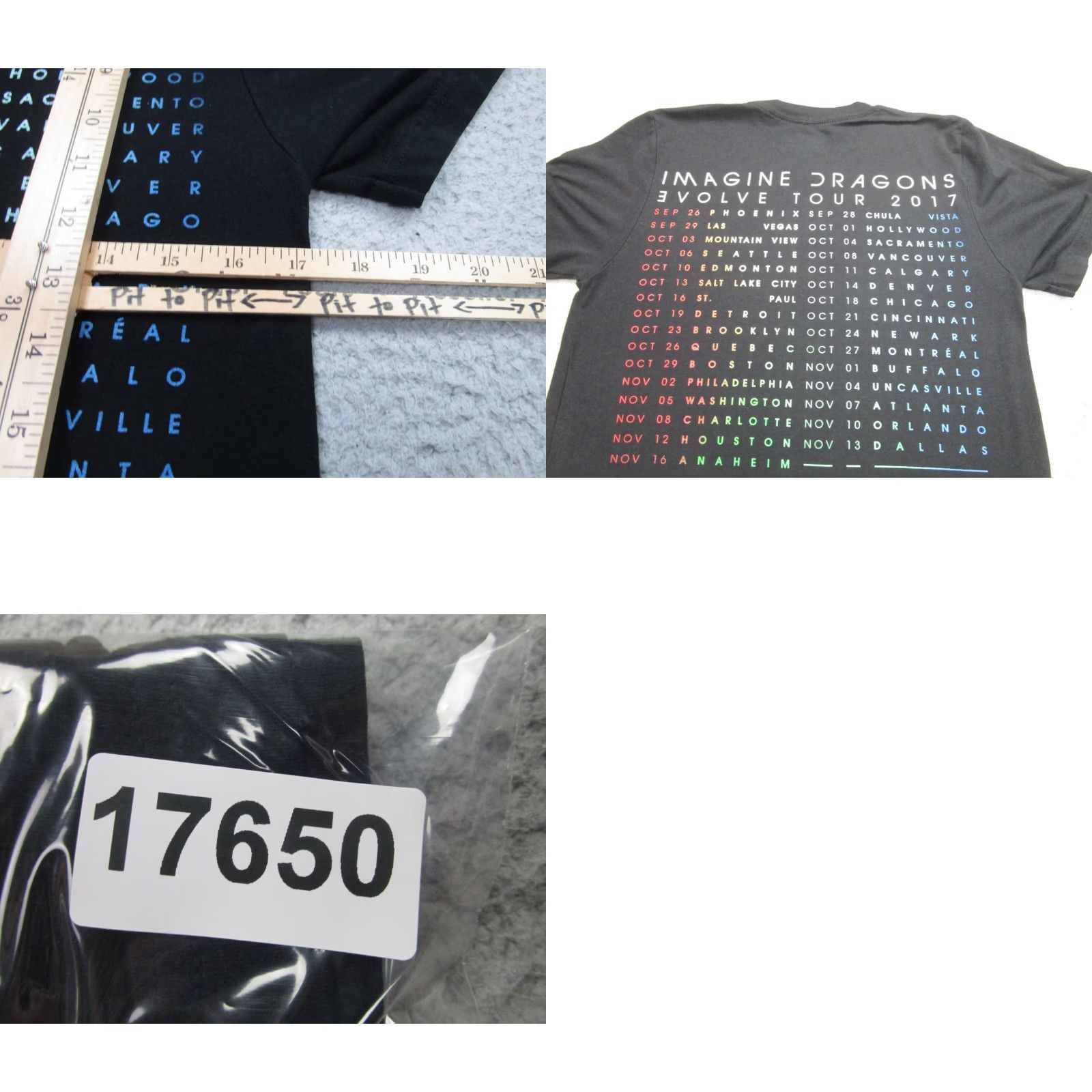 Vintage Imagine Dragons Shirt Mens Small Black 2017 Evolve Tour Concert Adult S Size US S / EU 44-46 / 1 - 8 Thumbnail
