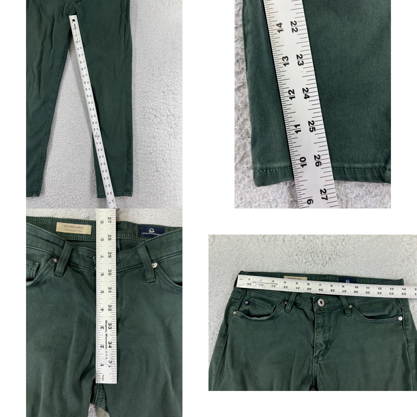 Anthropologie Anthropologie Paige Jeans Womens 27 Green Denim Skinny Cotton 26x31 Slim Retro Vintage? Size 27" / US 4 / IT 40 - 8 Thumbnail