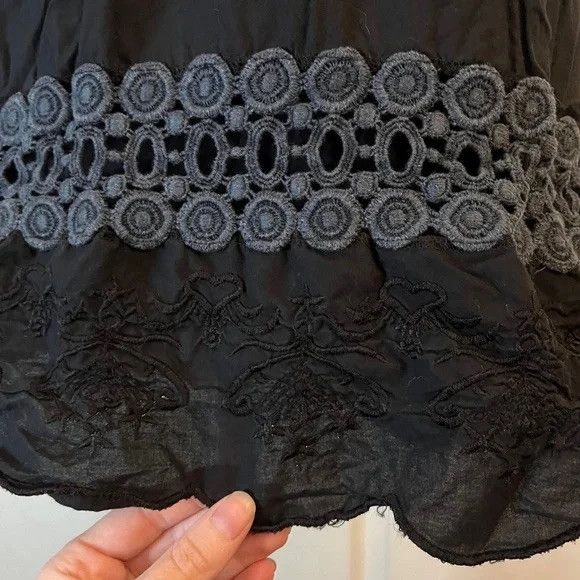 Other Black Embroidered Shift Dress By Magazine M Size M / US 6-8 / IT 42-44 - 4 Thumbnail