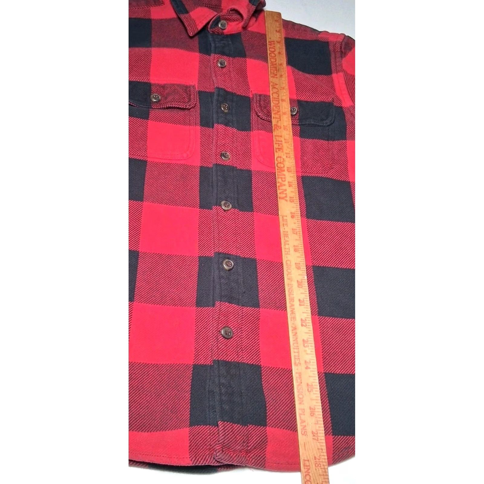 Vintage VINTAGE St Johns Bay Flannel Shirt Small Red Buffalo Plaid Heavyweight Workwear Shirt Mens S Red Plaid Heavyweight Work Shirt Size US S / EU 44-46 / 1 - 5 Thumbnail