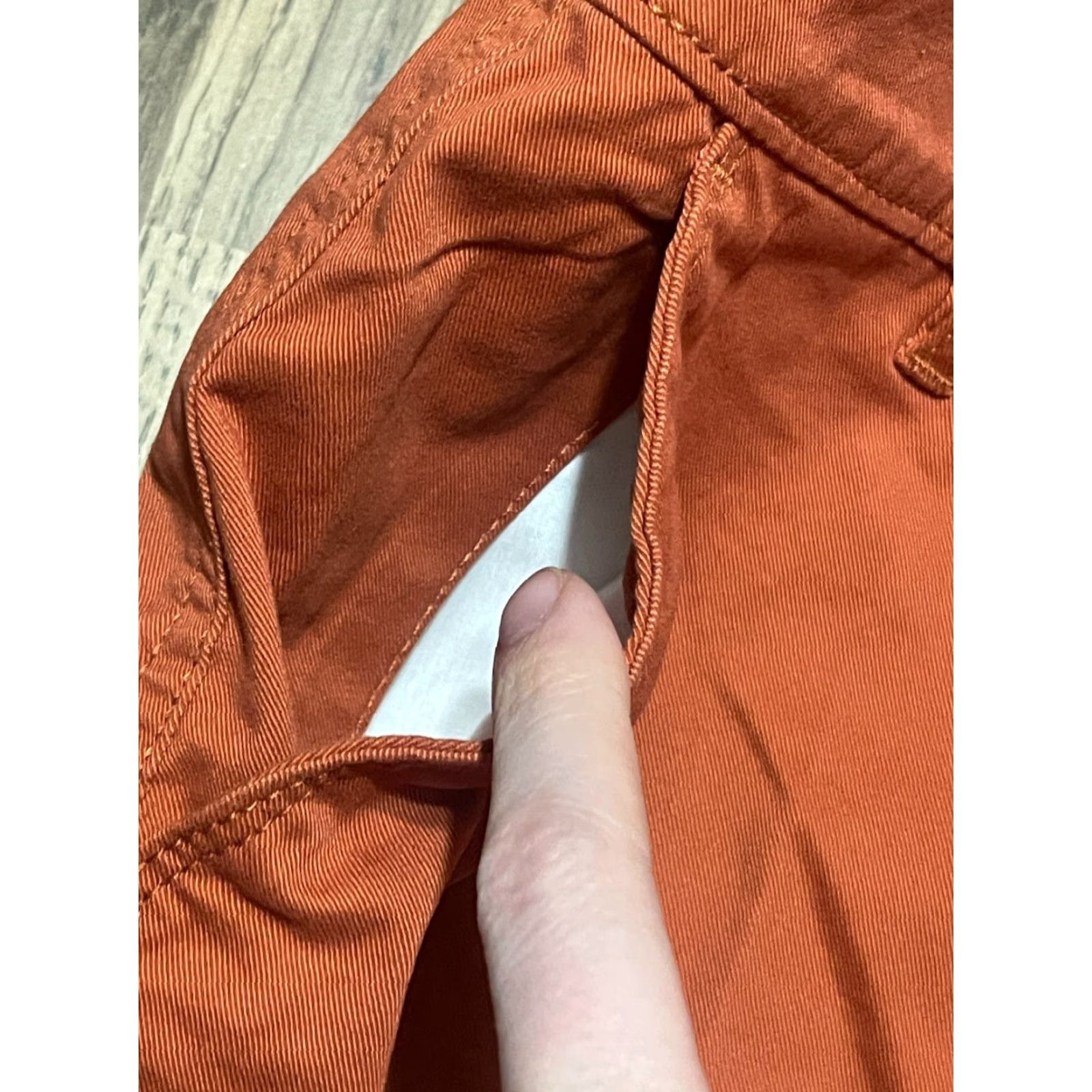 Vintage Amazon Shorts Women’s 10 Orange Pockets NWT Modern Chino Casual Classic Fit Regular Inseam 4 in Front Flat Front Vintage No Size 32" / US 10 / IT 46 - 5 Thumbnail