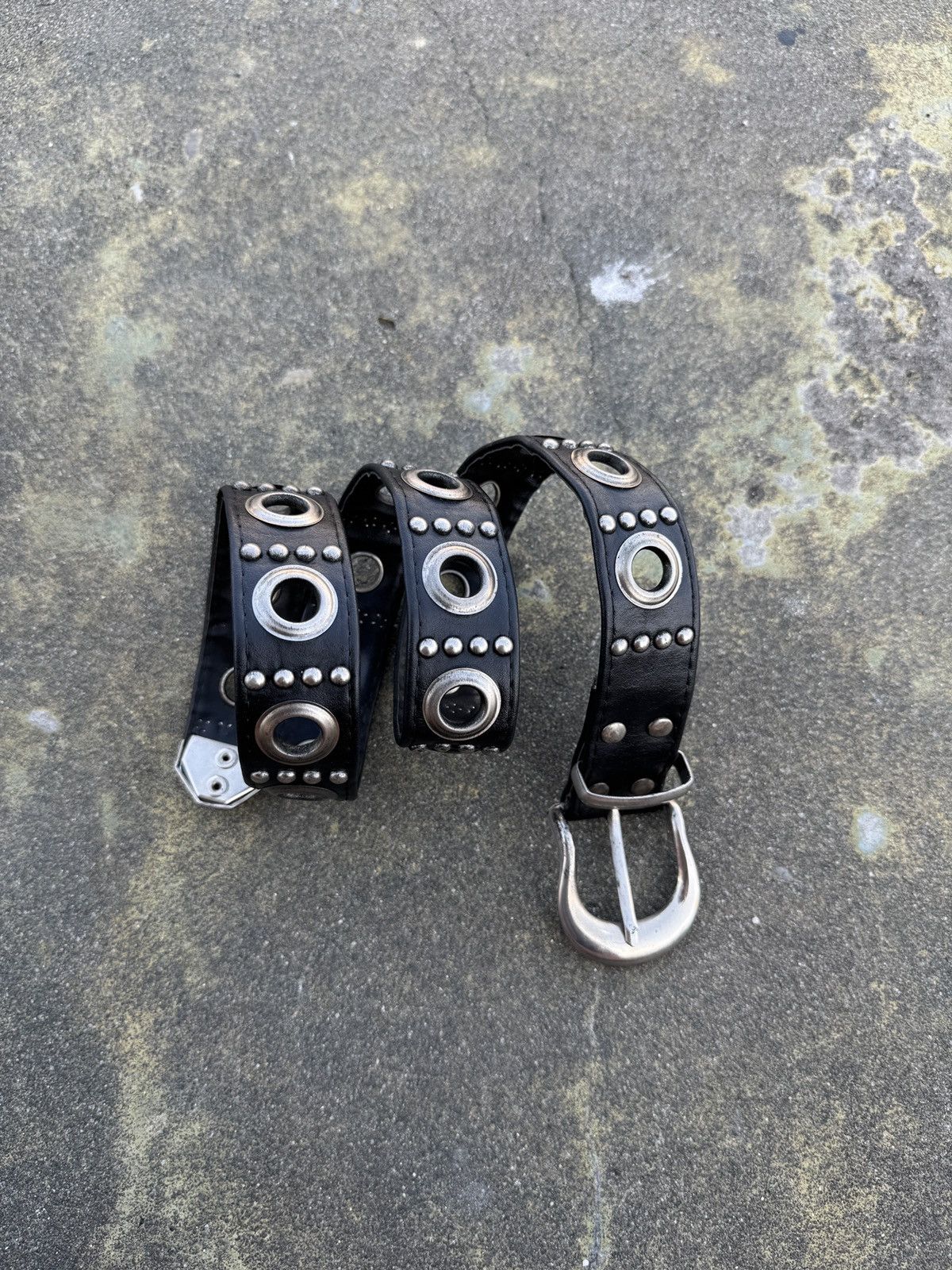Japanese Brand Studed Belt With One Prong Design Size ONE SIZE - 4 Thumbnail