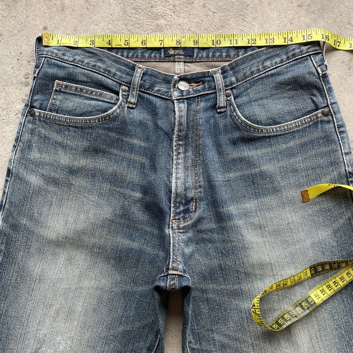 Jean × Vintage × Wrangler Vintage Faded Wrangler Denim Jeans Distressed Pamts W31 Size US 31 - 5 Thumbnail
