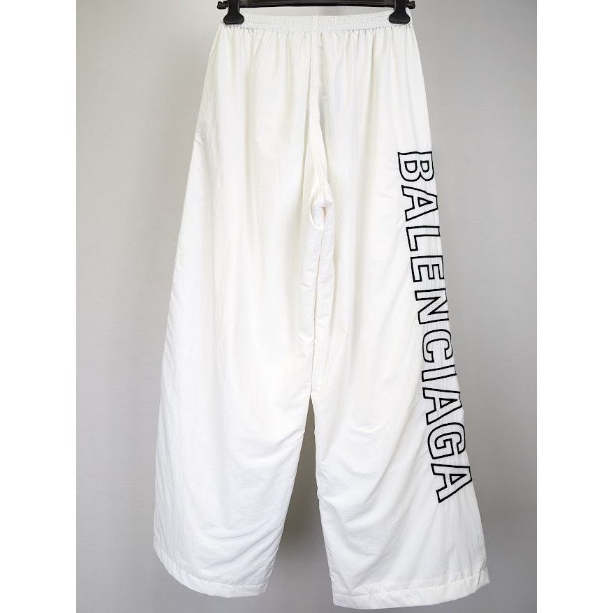 Balenciaga o1rshd1 Light Track Nylon Tracksuit Pants in White Size US 32 / EU 48 - 12 Thumbnail