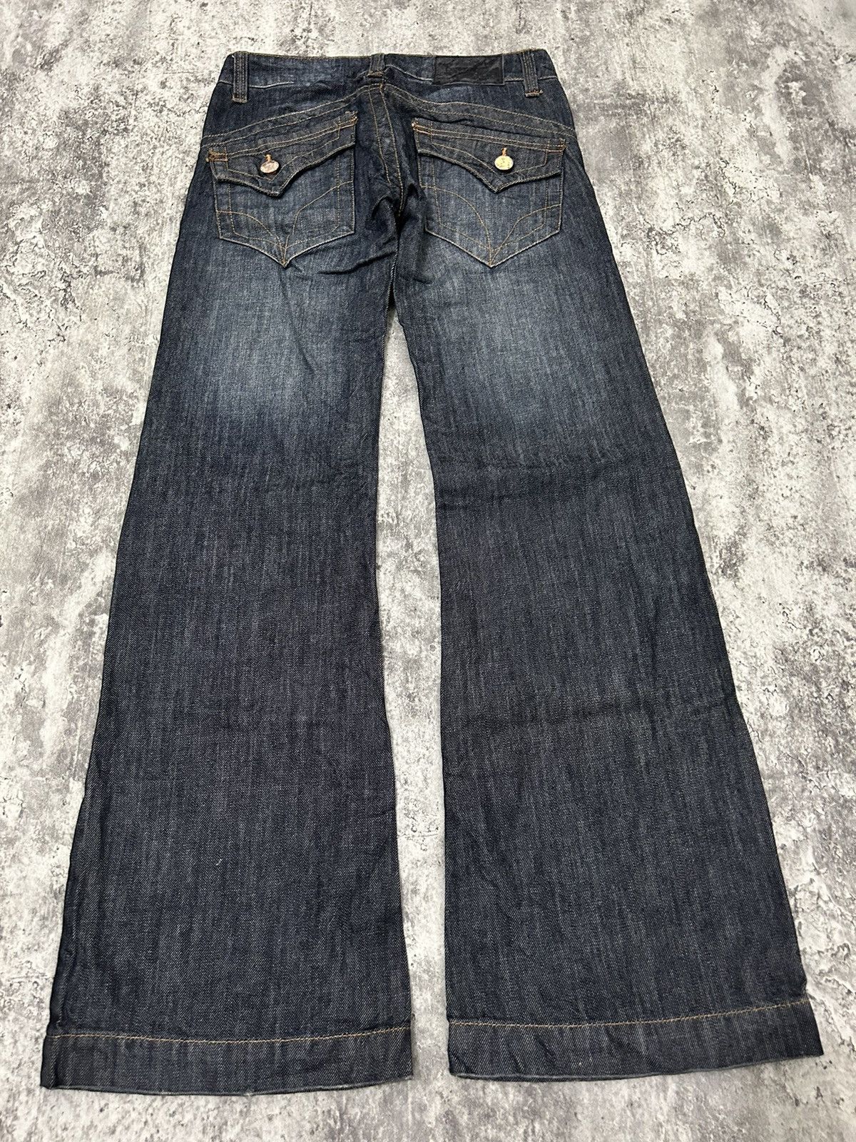 If Six Was Nine × Japanese Brand × Tornado Mart Japanese Sky Bomber Flare Jeans Size US 30 / EU 46 - 3 Thumbnail