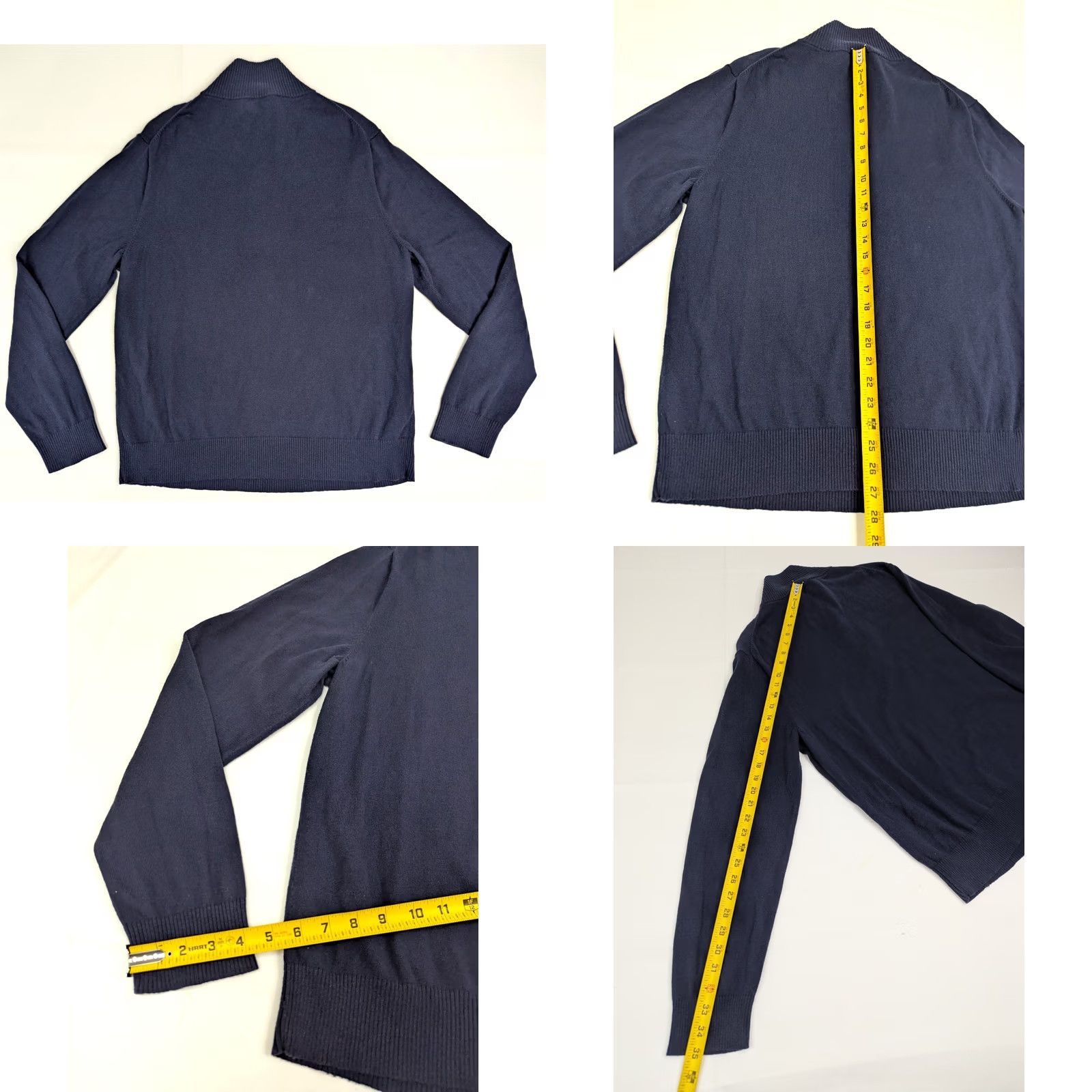 J.Crew J.CREW Harbor Cotton Merino Wool 1/4 Zip Pullover Sweater Men XL Navy Blue Size US XL / EU 56 / 4 - 8 Thumbnail
