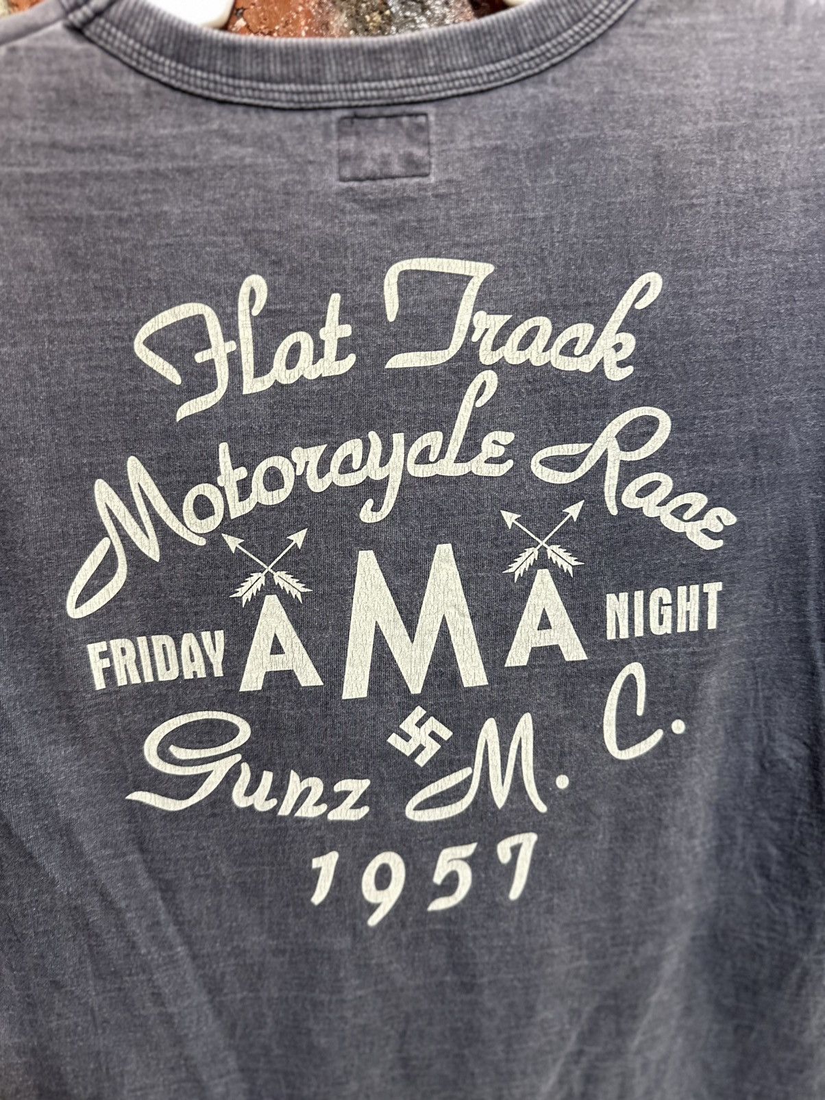 Japanese Brand Vintage Gunz Motorcycle Race Faded Tee Size US M / EU 48-50 / 2 - 13 Thumbnail