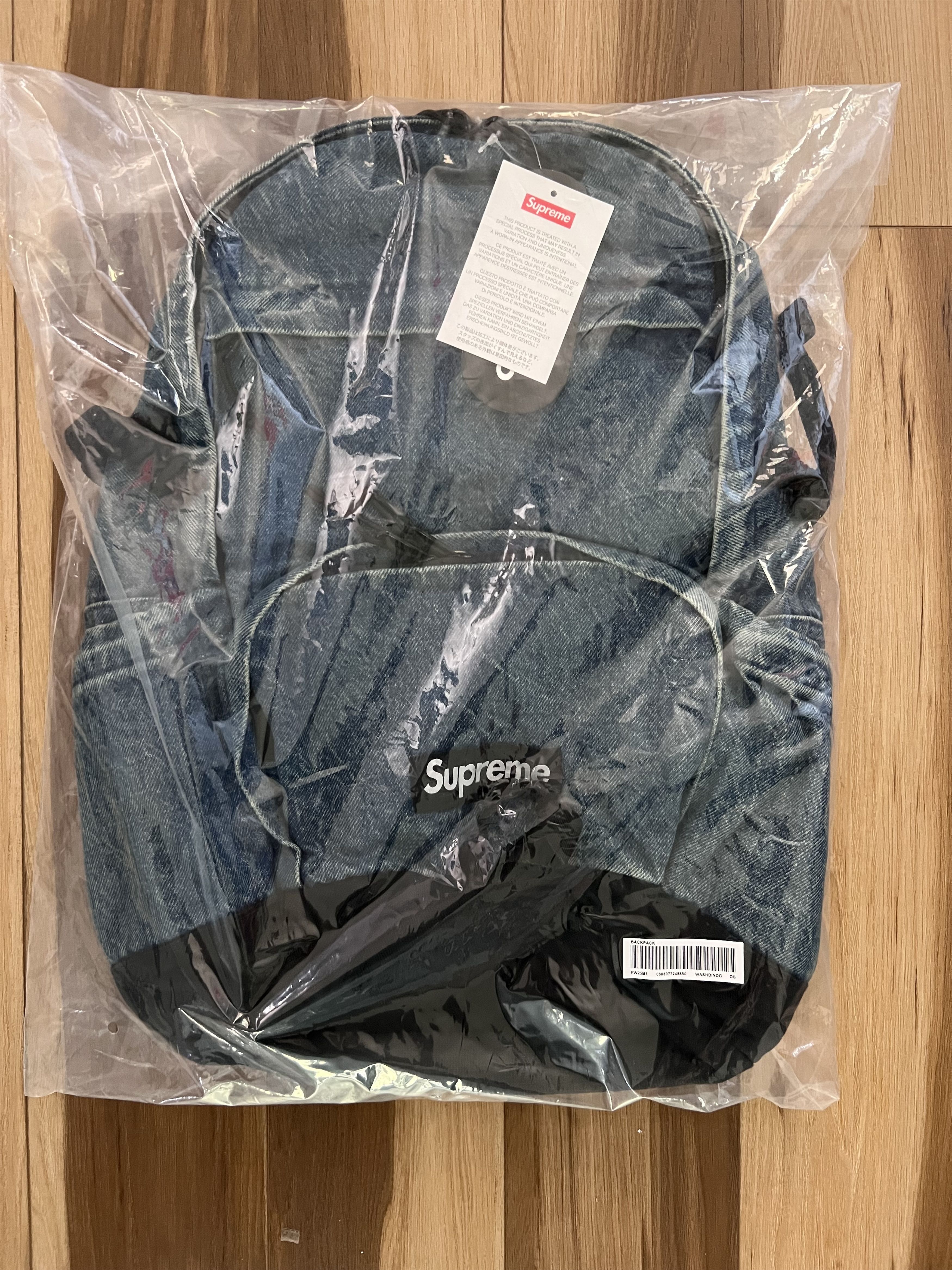 Supreme Supreme Denim Backpack in Washed Indigo Size ONE SIZE - 2 Thumbnail