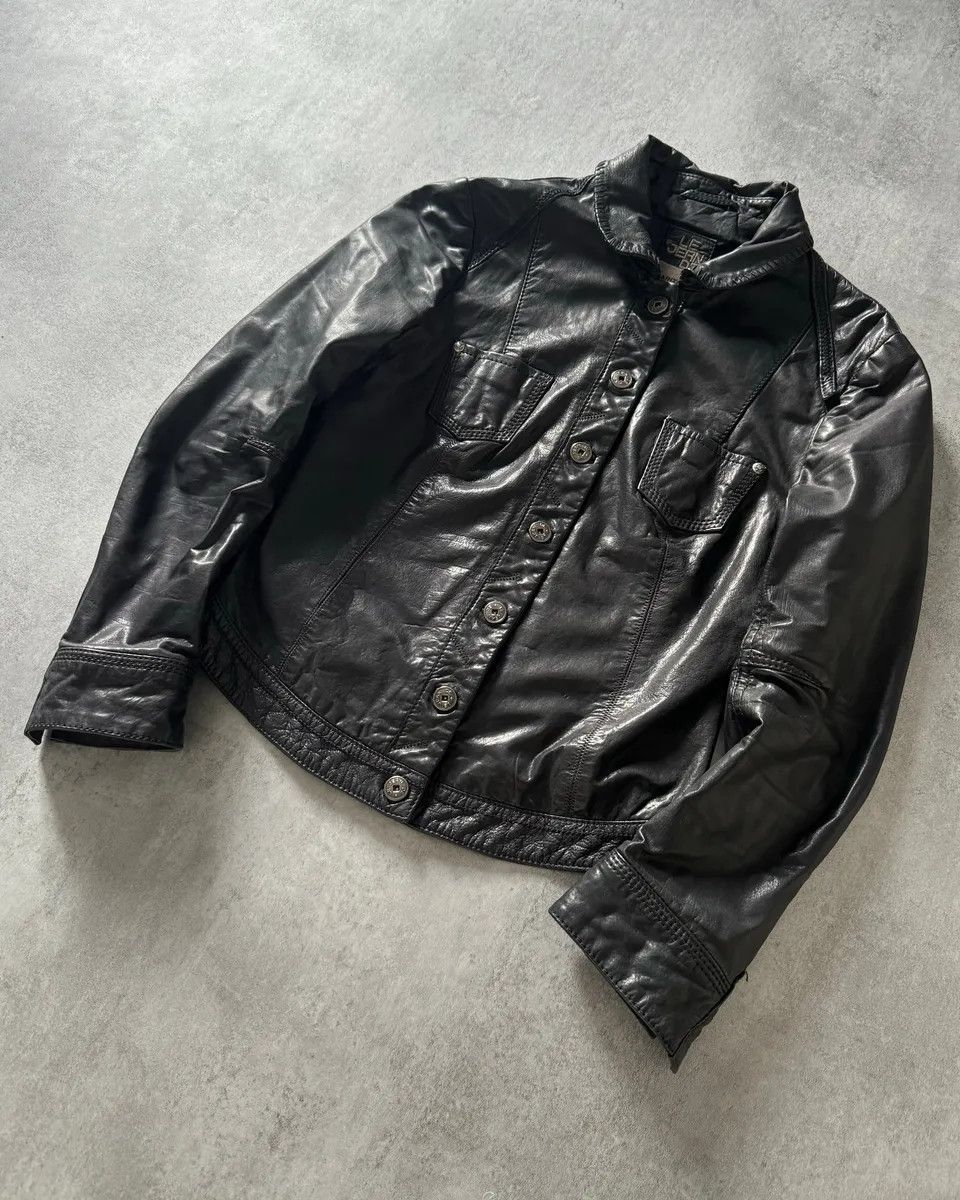 Designer × Marithe + Francois Girbaud × Vintage SS2013 Marithé + François Girbaud Calfwax Black Shadow Jacket Size S / US 4 / IT 40 - 8 Thumbnail