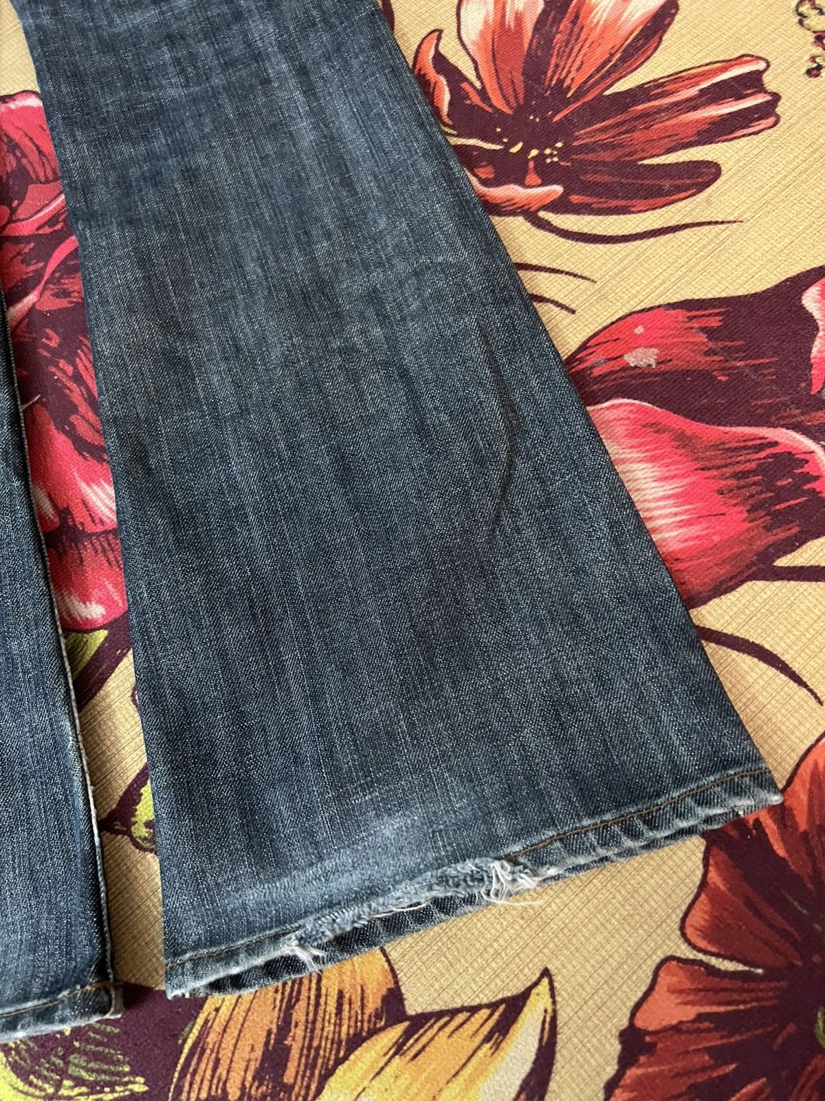 Japanese Brand × Uniqlo × Vintage 💥Flare💥Vintage Uniqlo Flare Blue Jean Size 28" / US 6 / IT 42 - 13 Thumbnail