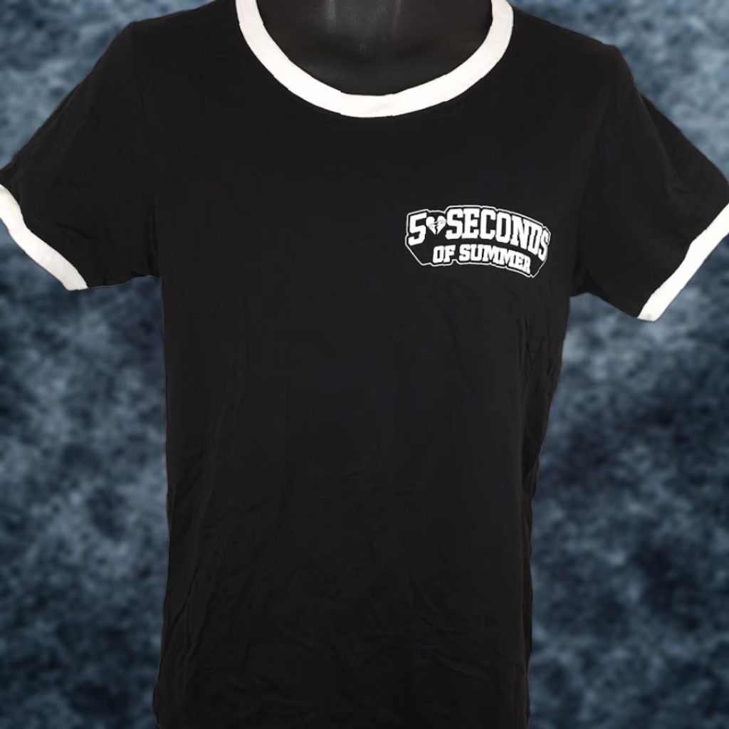Vintage VINTAGE 5 Seconds Of Summer Shirt Womens Large Black 5SOS Ringer Tee Made In USA Size S / US 4 / IT 40 - 1 Thumbnail