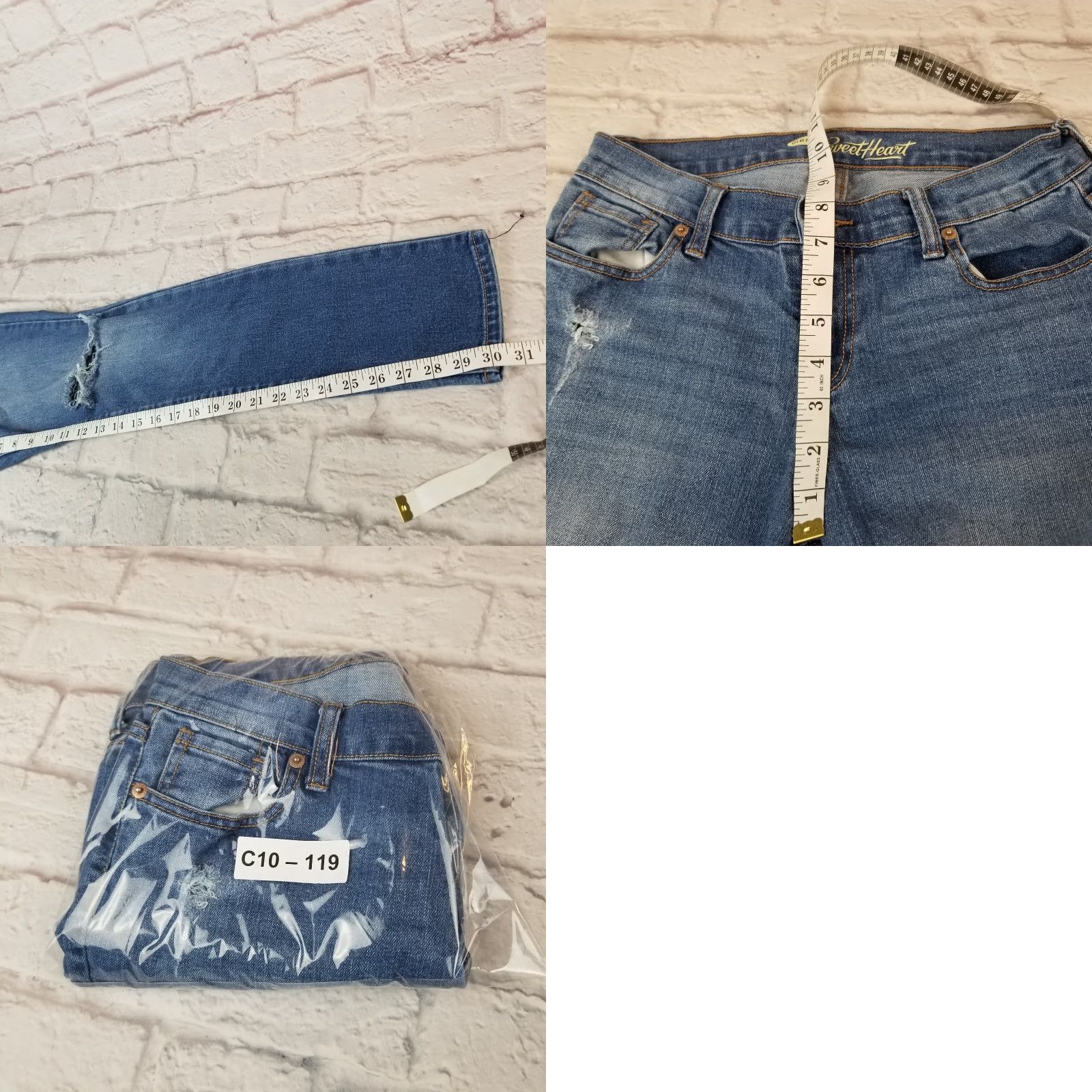 Old Navy Old Navy Jeans Womens The Sweetheart Distressed Size 2 Regular Straight Low Rise Jeans Size 26" / US 2 / IT 38 - 9 Thumbnail