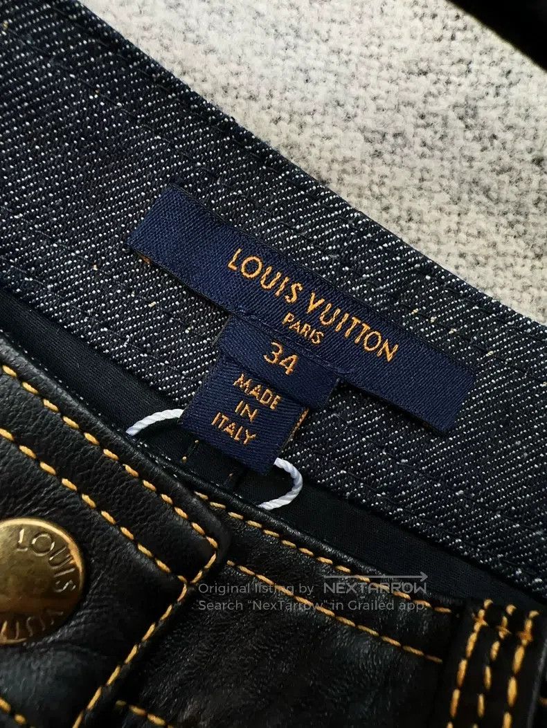 Louis Vuitton Louis Vuitton Denim patchwork skirt Size 33" - 6 Thumbnail