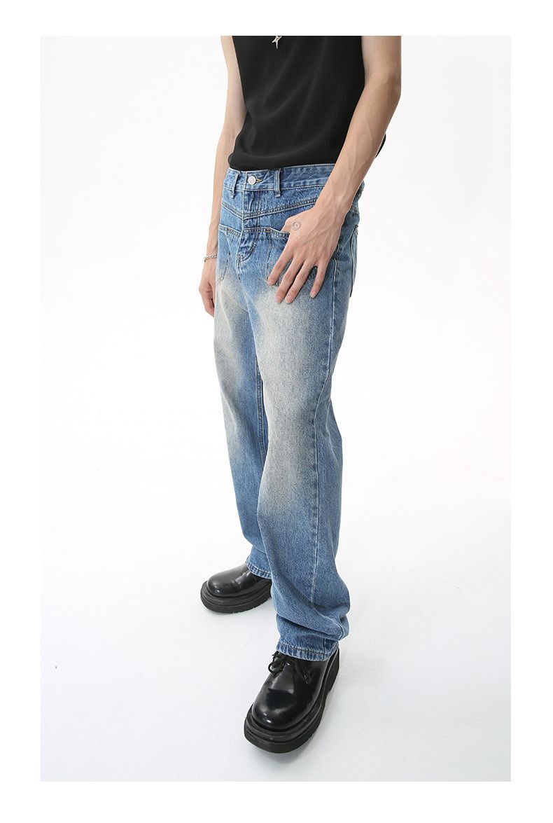 Japanese Brand × Jean Blue distressed loose washed straight jeans Size US 32 / EU 48 - 6 Thumbnail