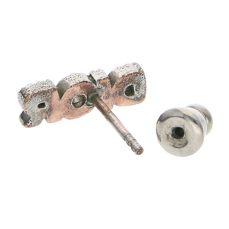 Rhinestone Logo Earrings